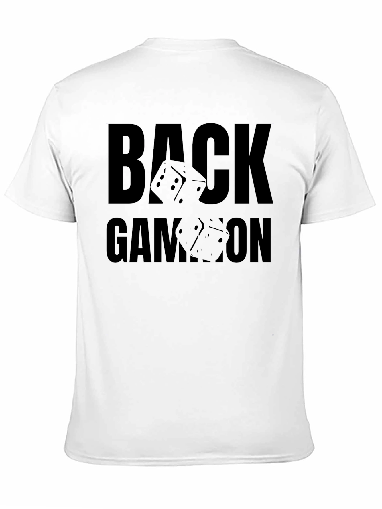 Black Backgammon Dice Graphic Tee - Black Cotton view 11