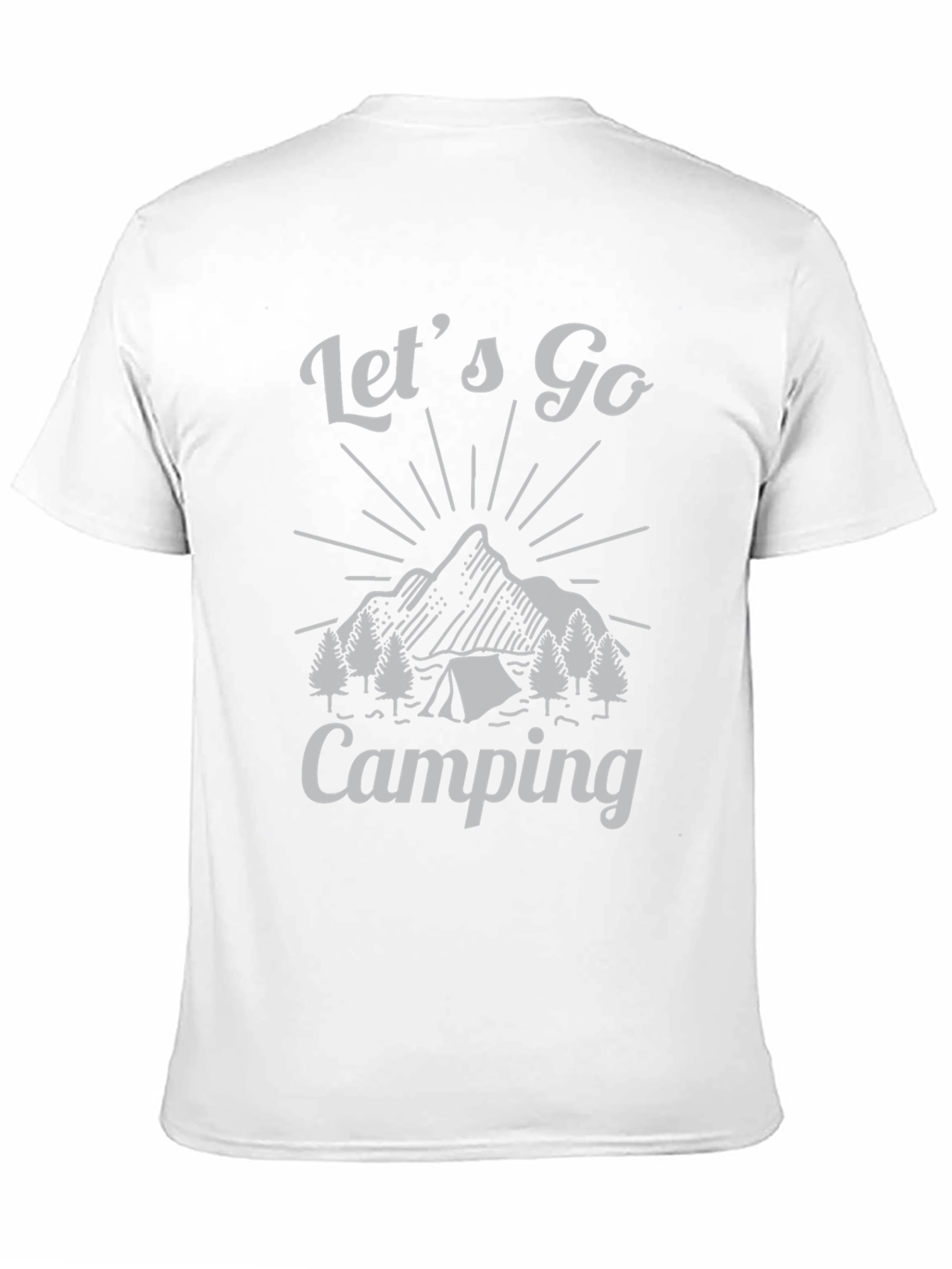 Black Let's Go Camping T-Shirt view 11