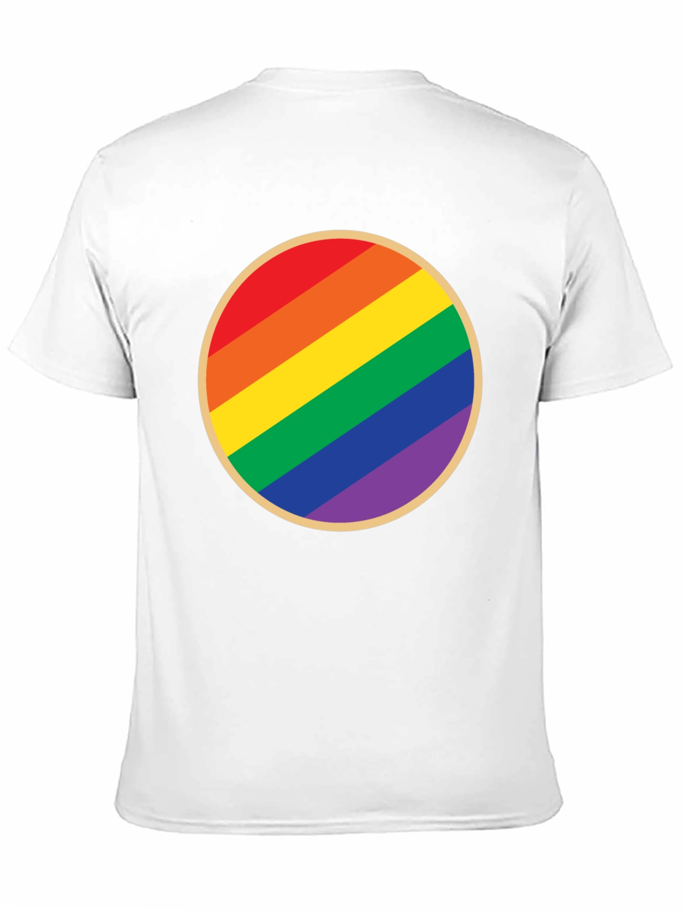 Black Pride Rainbow Circle Graphic Tee - Black Cotton T-Shirt view 11
