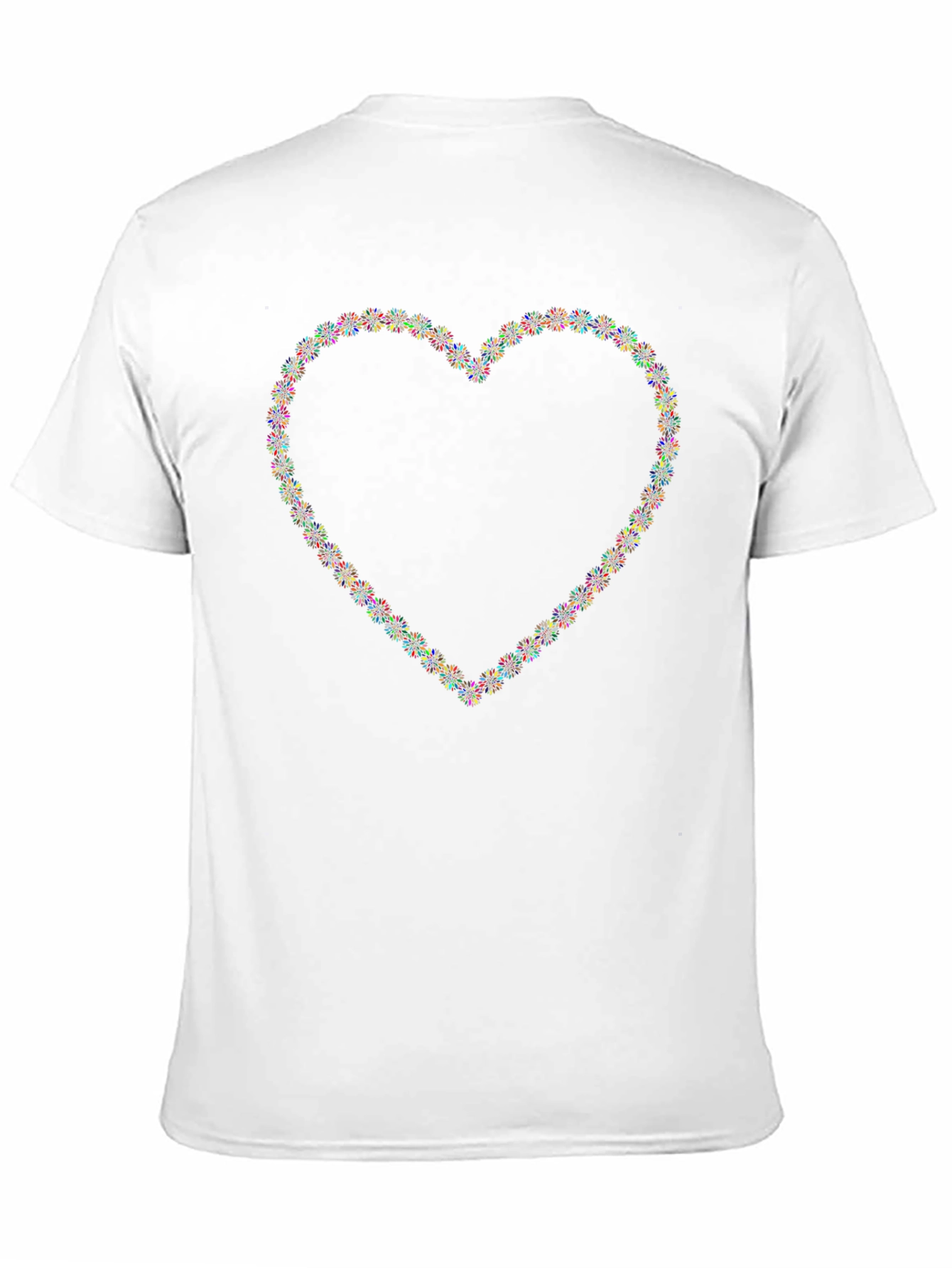 Black Floral Heart Graphic Black T-Shirt view 11