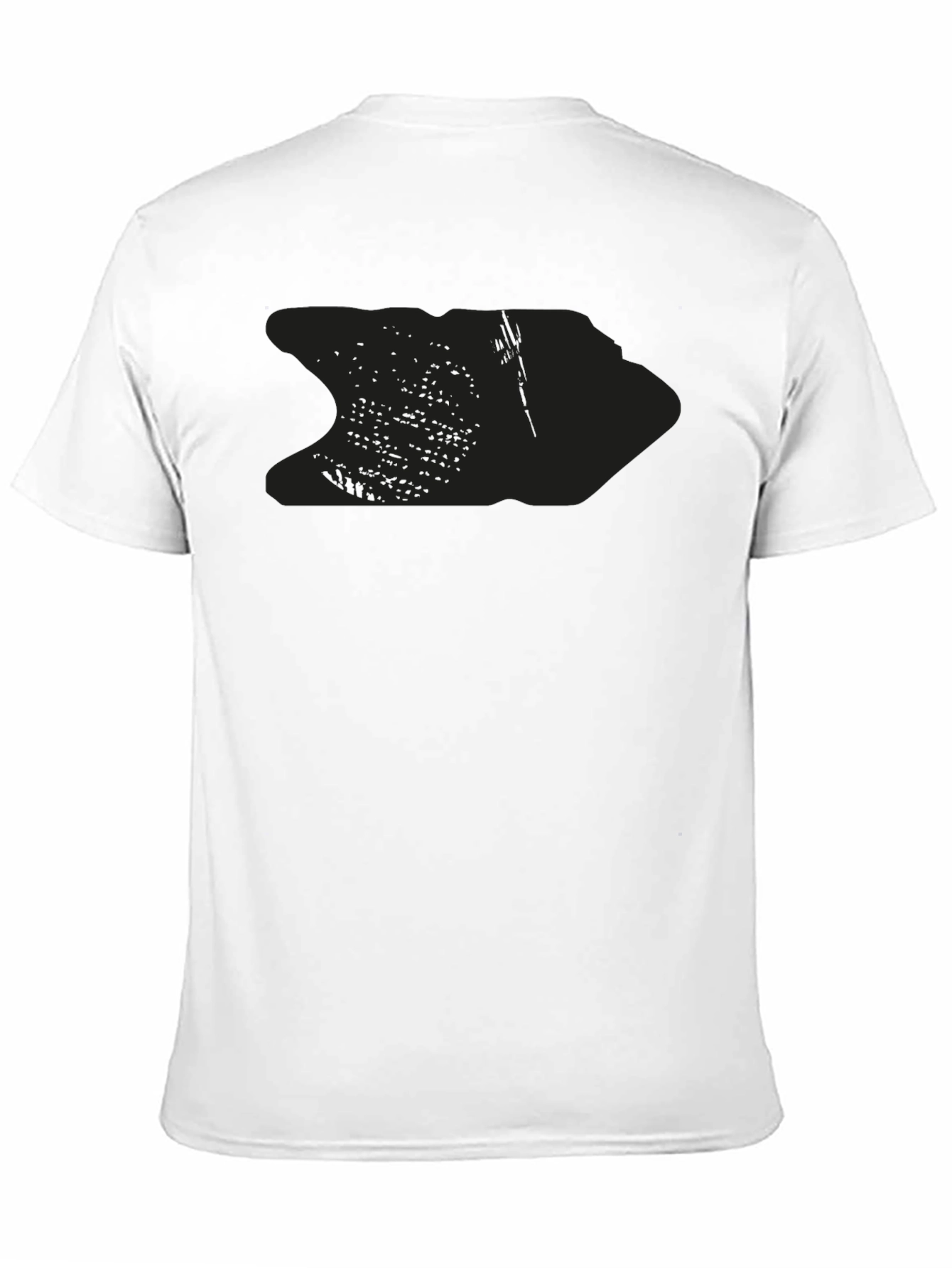 Black Men's Solid Black Crew Neck Short Sleeve T-Shirt view 11