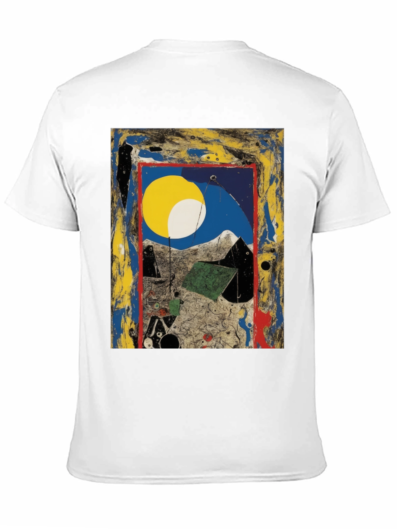 Black Abstract Art Print Tee - Modern Artistic Fashion view 11