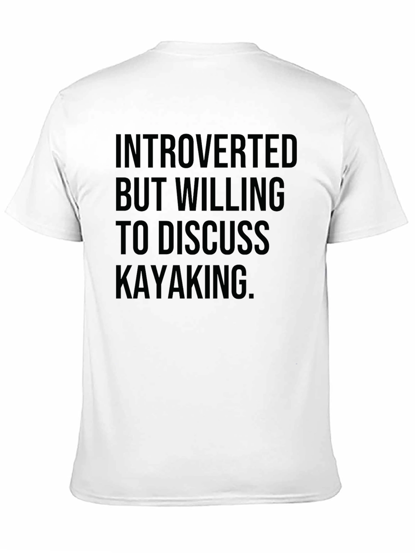 Black Introverted Kayaking T-Shirt - Humorous Tee view 11