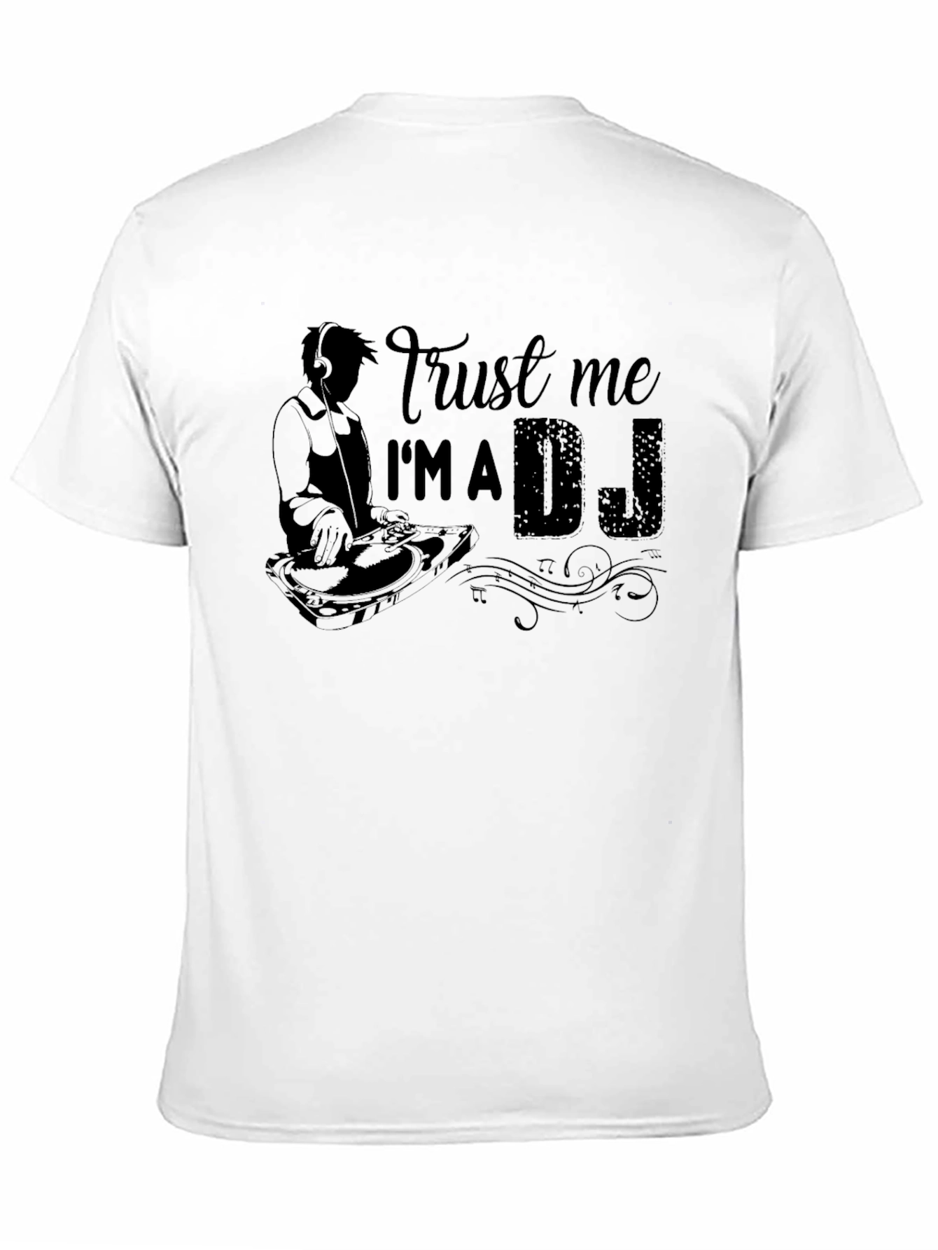 Black Trust Me I'm a DJ Graphic Tee view 11