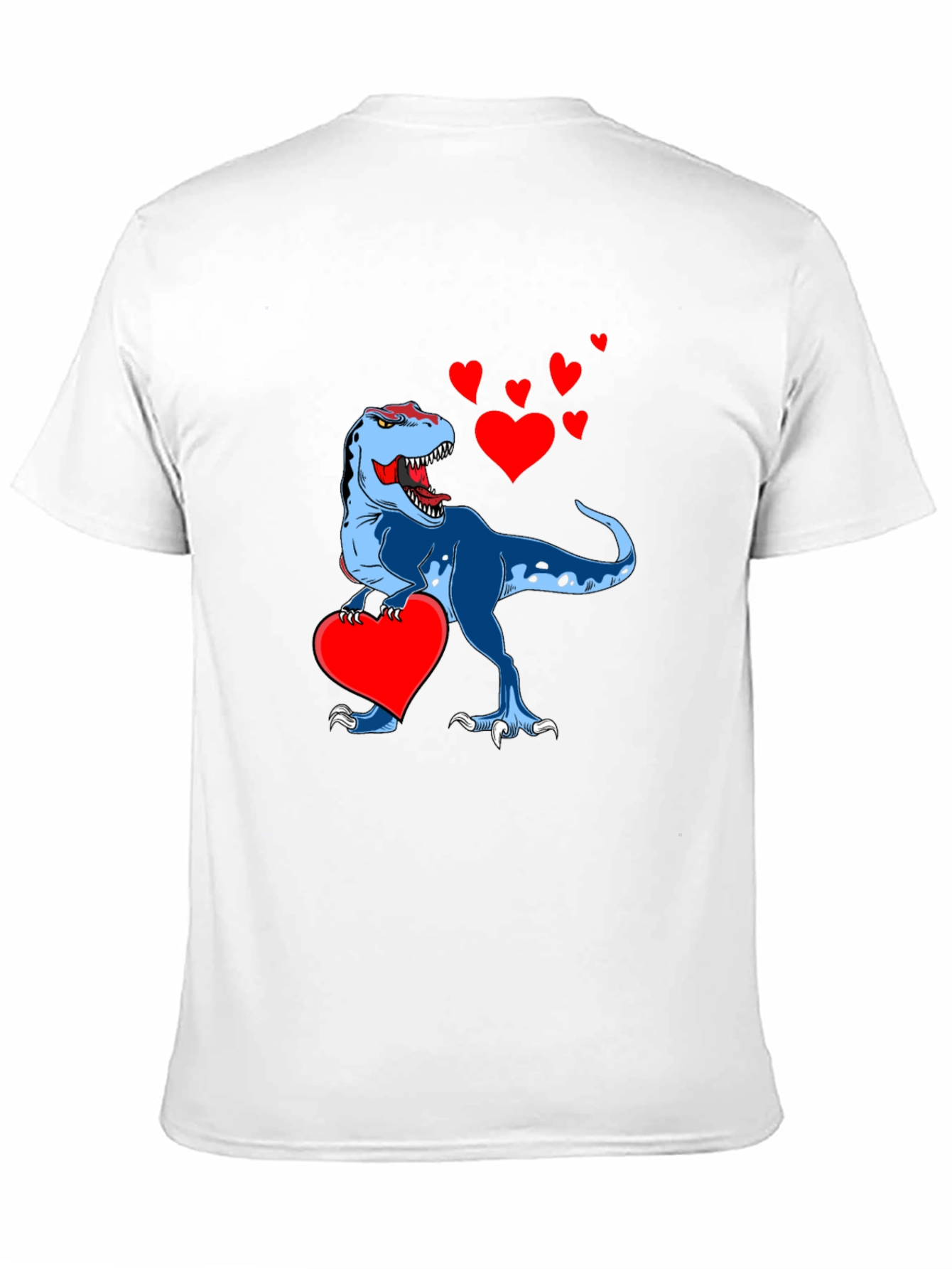 Black Dino Love T-Shirt: Tyrannosaurus Rex Heart Valentine's Day view 11