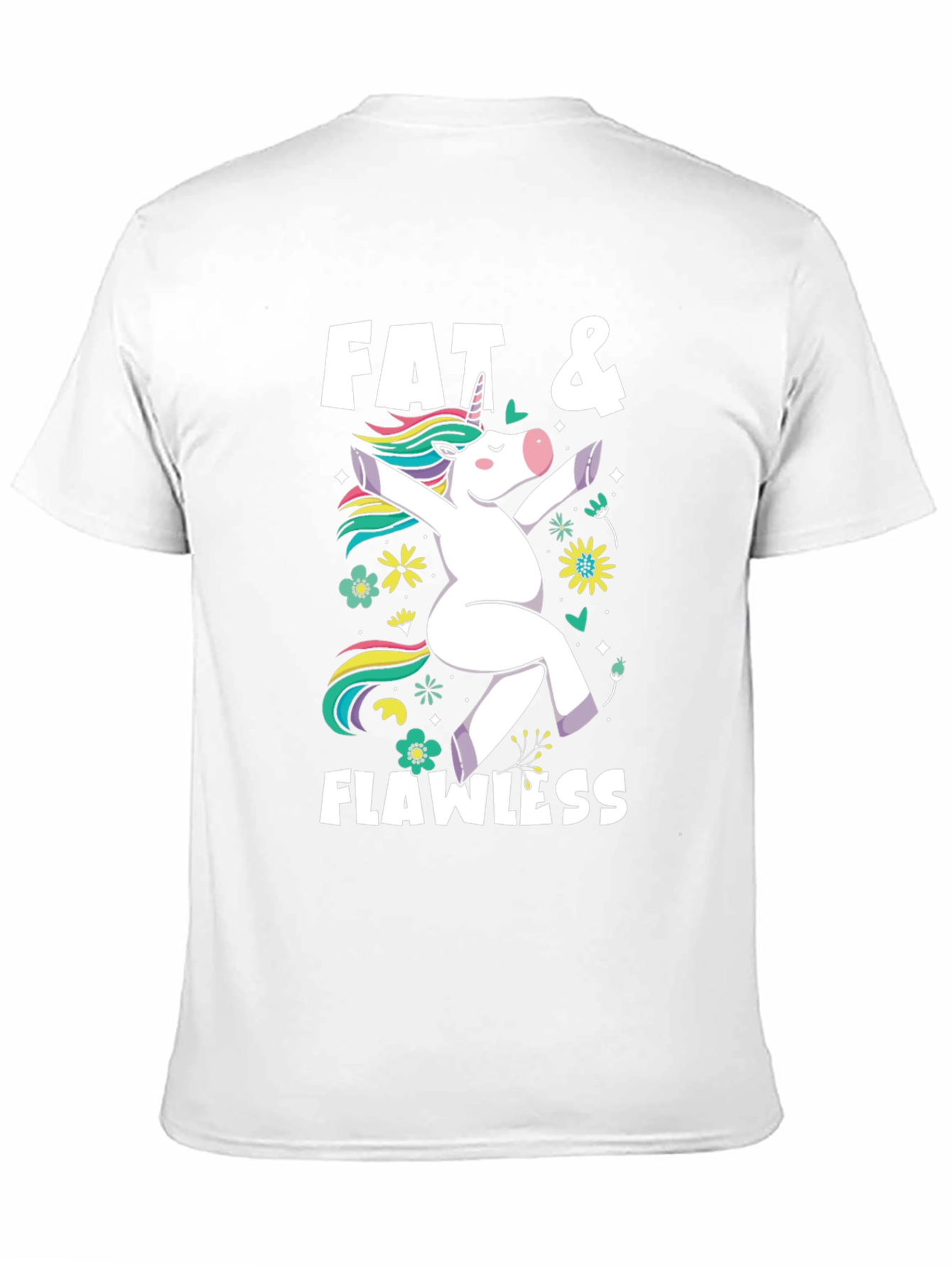 Black Fat & Flawless Unicorn Graphic Tee view 11