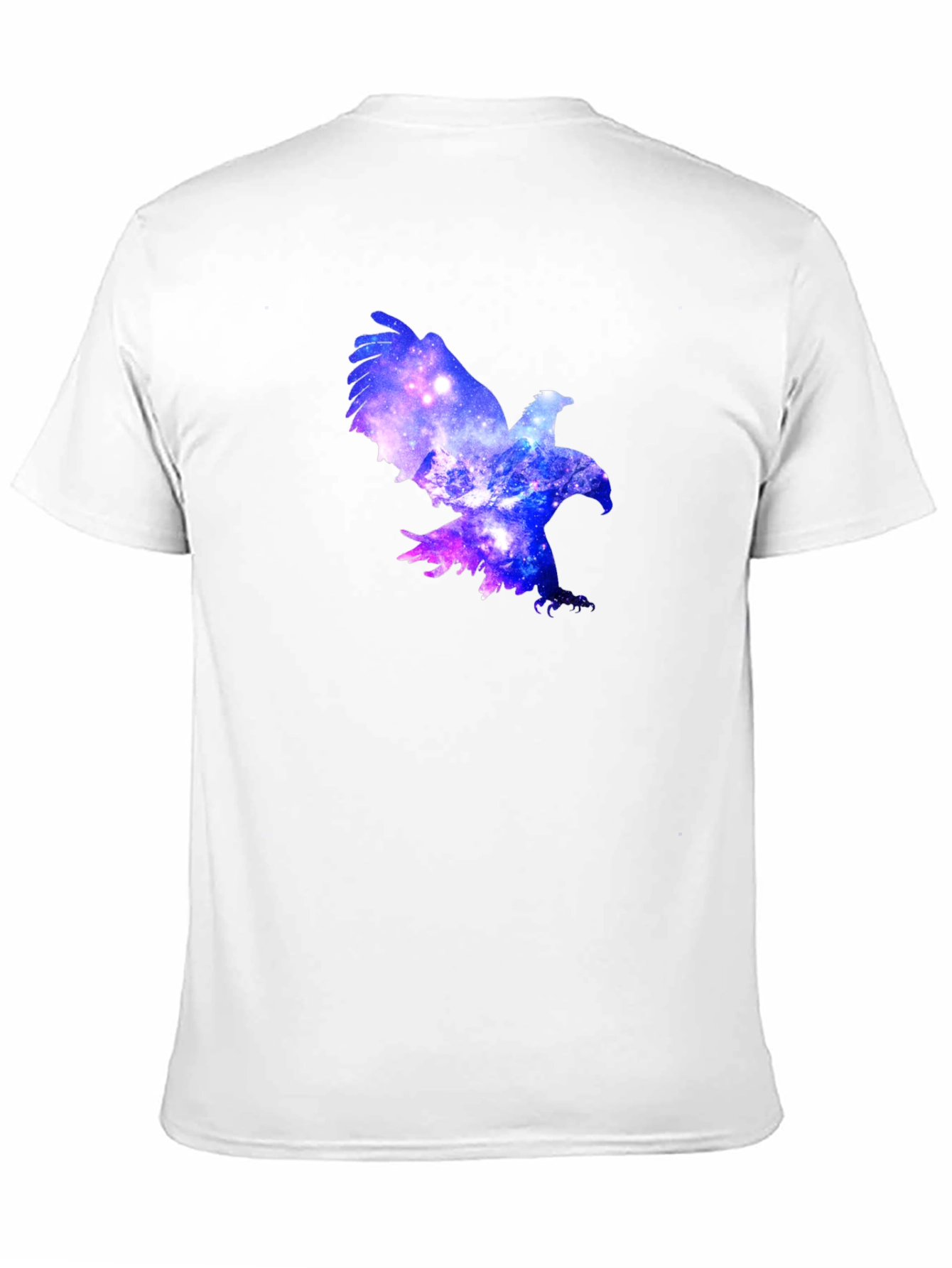 Black Galaxy Eagle Black T-Shirt - Unique Graphic Tee view 11