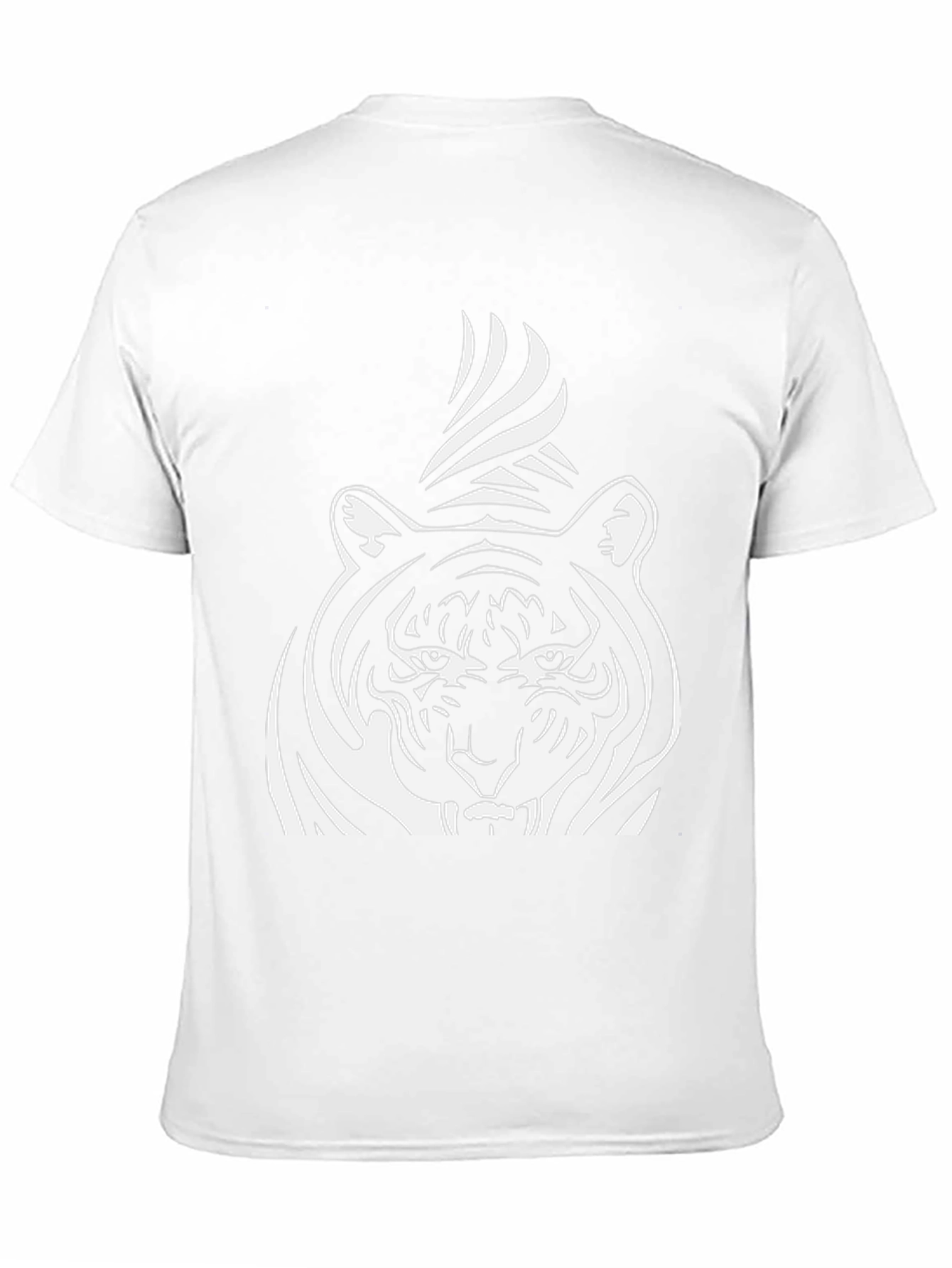 Black Striking Tiger Graphic Tee - Bold Black Cotton Shirt view 11