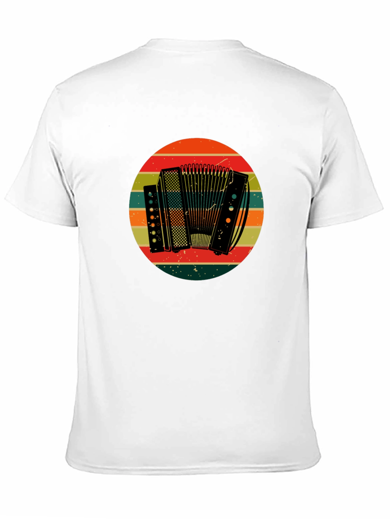Black Vintage Accordion T-Shirt - Retro Style view 11