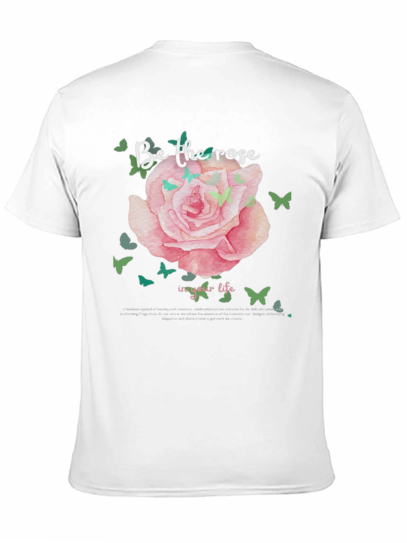 Black Rose Graphic Tee - Be The Rose in Your Life T-Shirt view 11