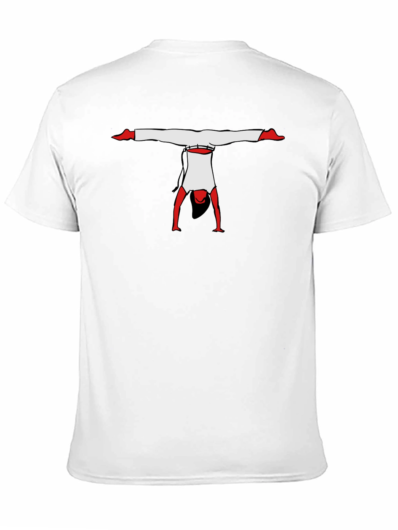 Black Cool Handstand Graphic Tee - Unique Black T-Shirt view 11