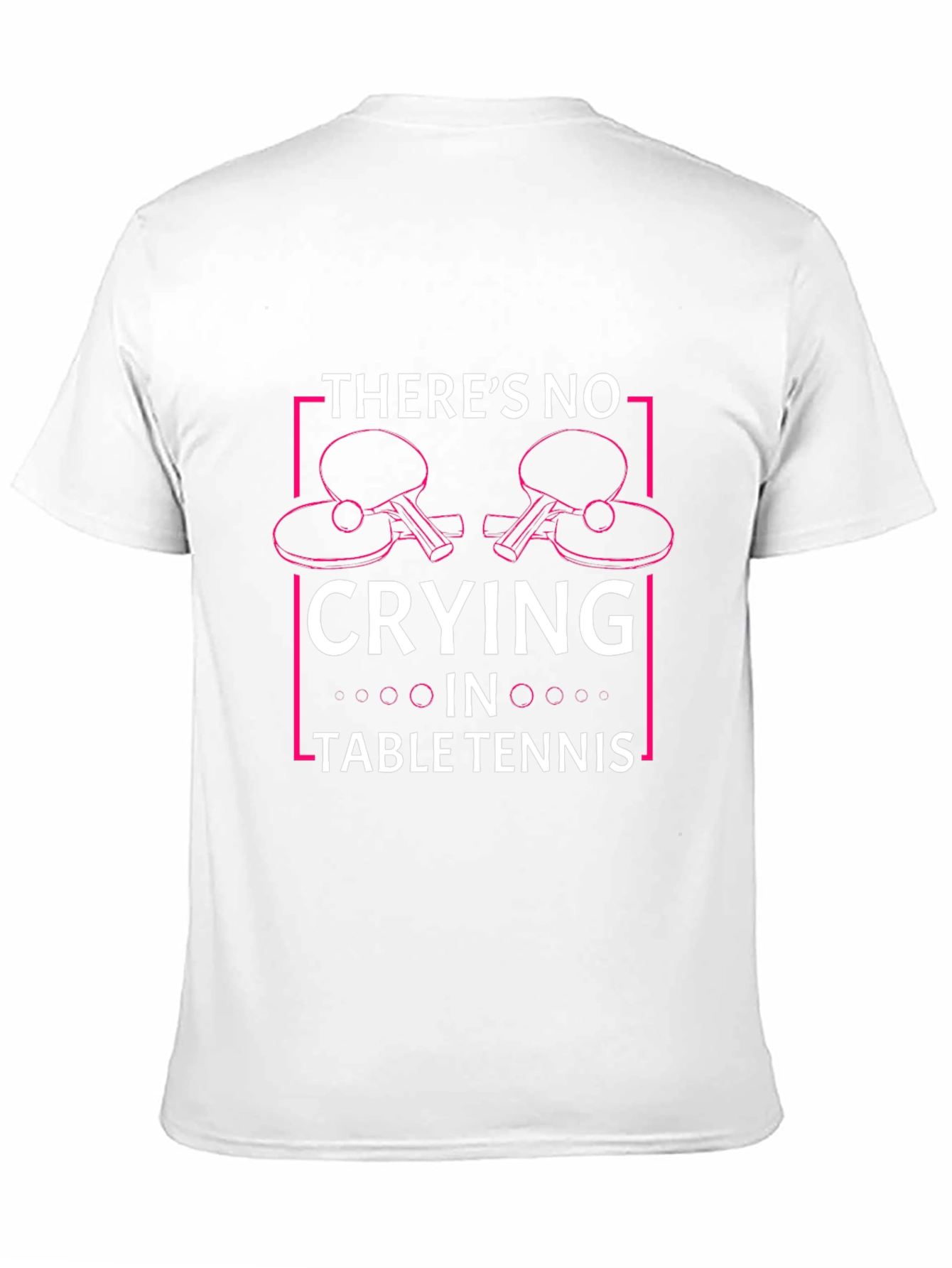 Black There's No Crying in Table Tennis T-Shirt view 11