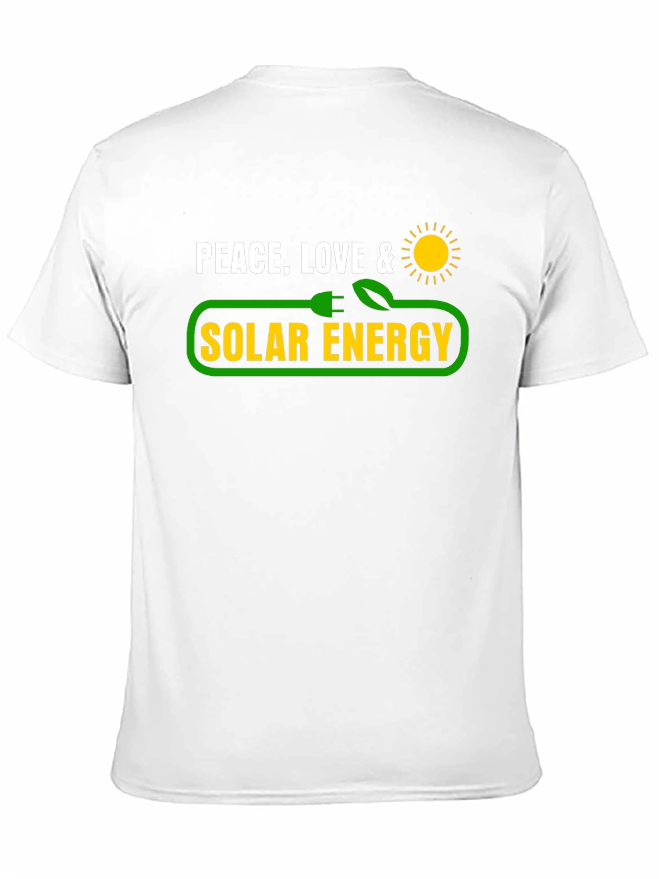 Black Peace Love & Solar Energy Graphic T-Shirt view 11