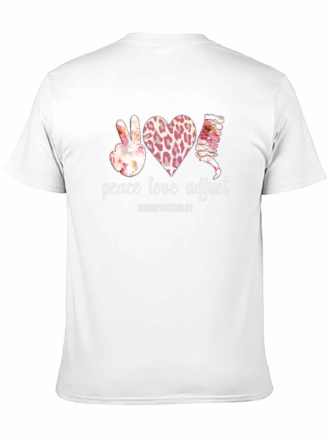 Peace Love Adjust Chiropractic T-Shirt - 11
