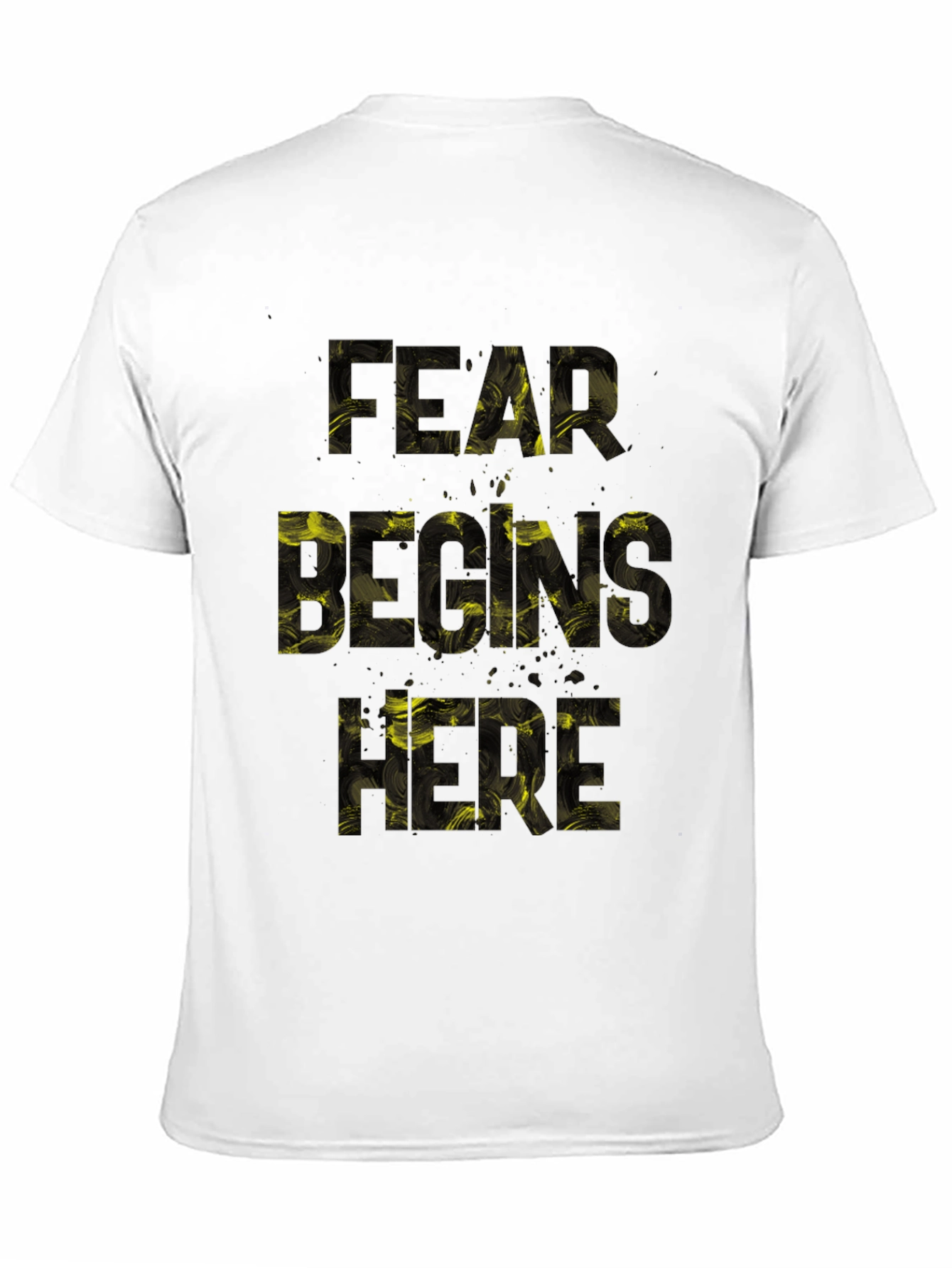 Black Fear Begins Here Graphic Tee - Black view 11