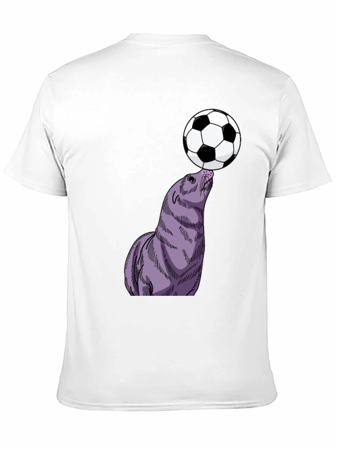 Black Seal Balancing Soccer Ball T-Shirt view 11