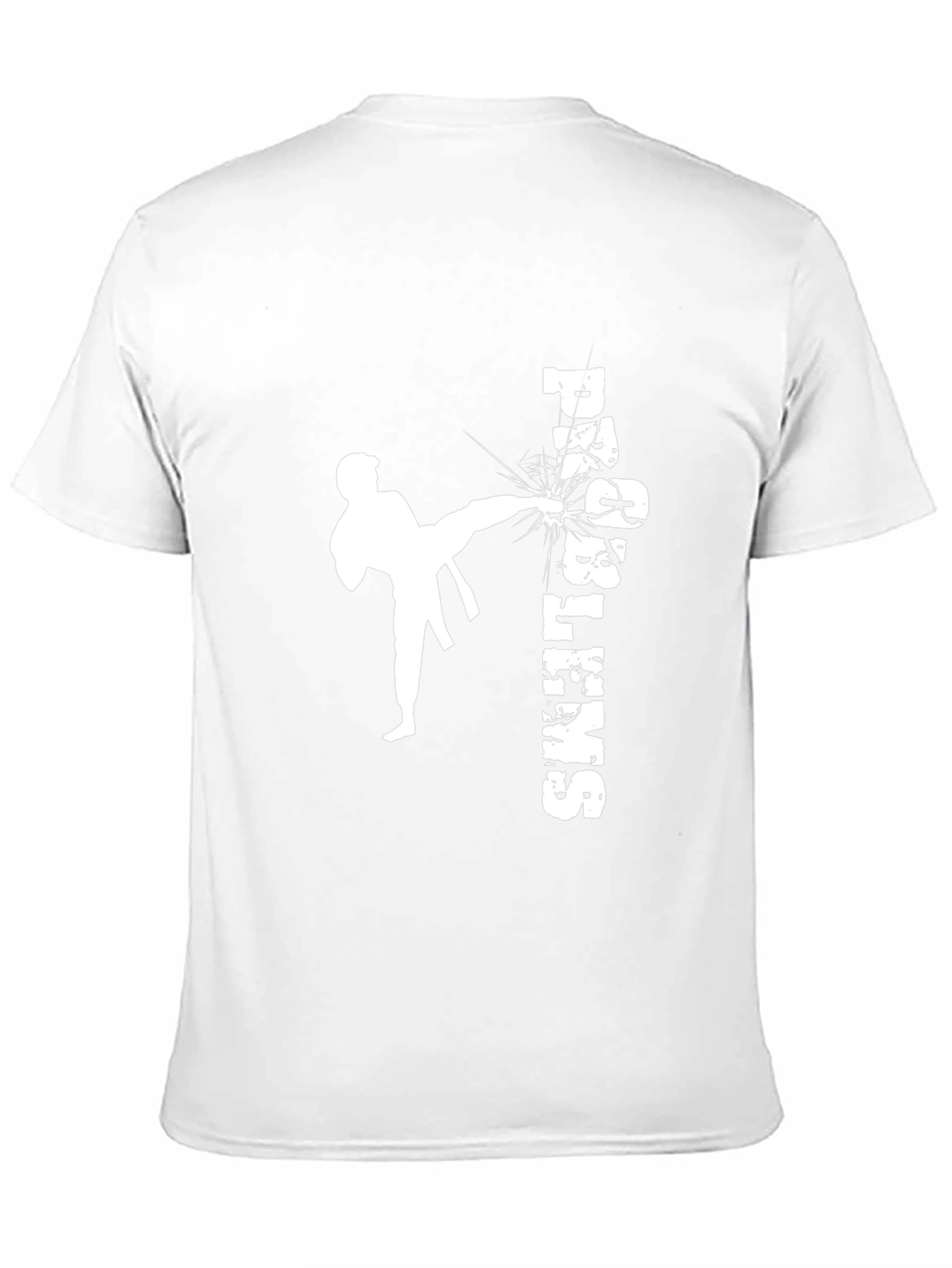 Black Martial Arts Graphic Tee - High Kick Design view 11