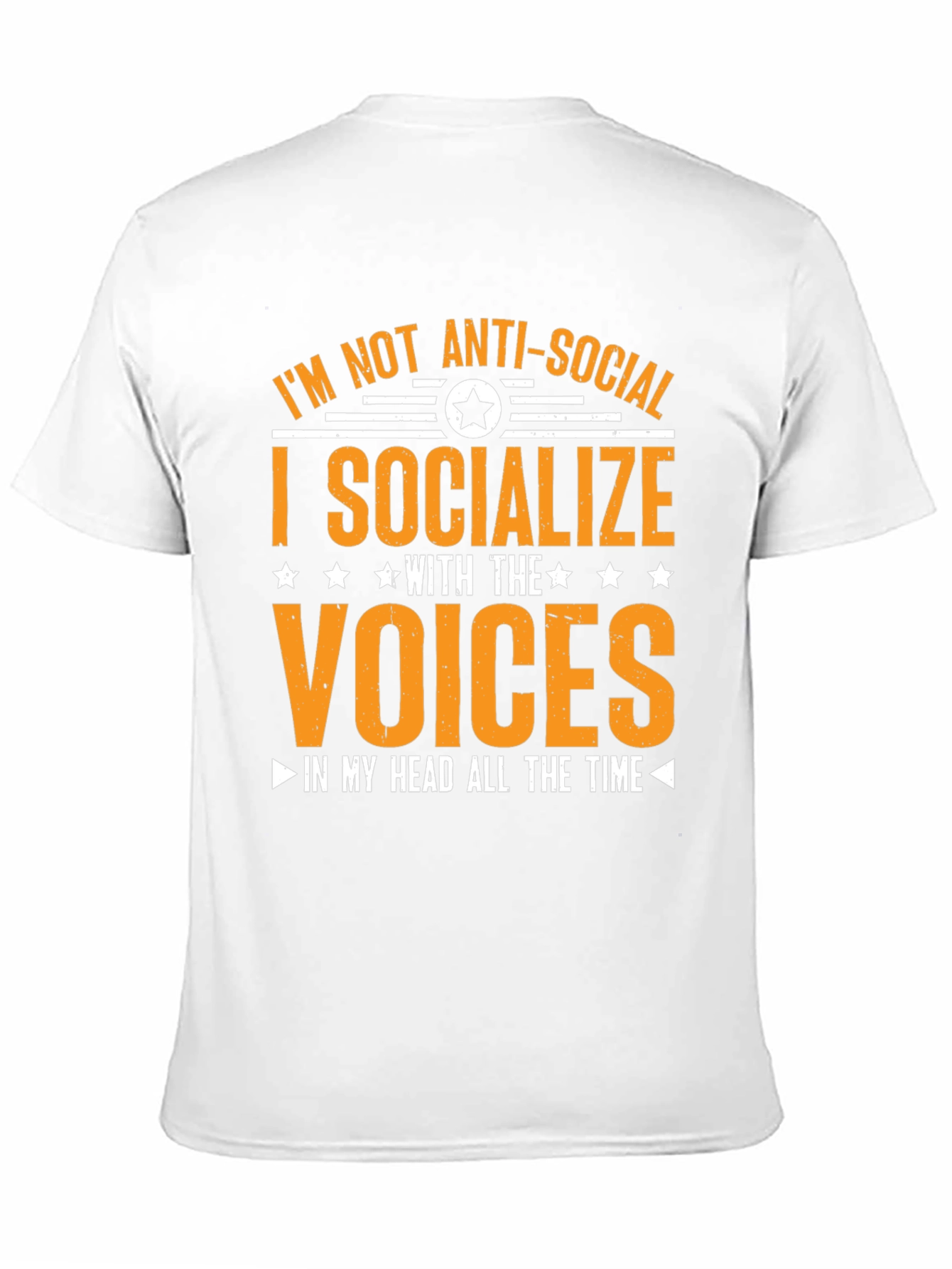 Anti-Social Voices Humor Graphic Tee - 11