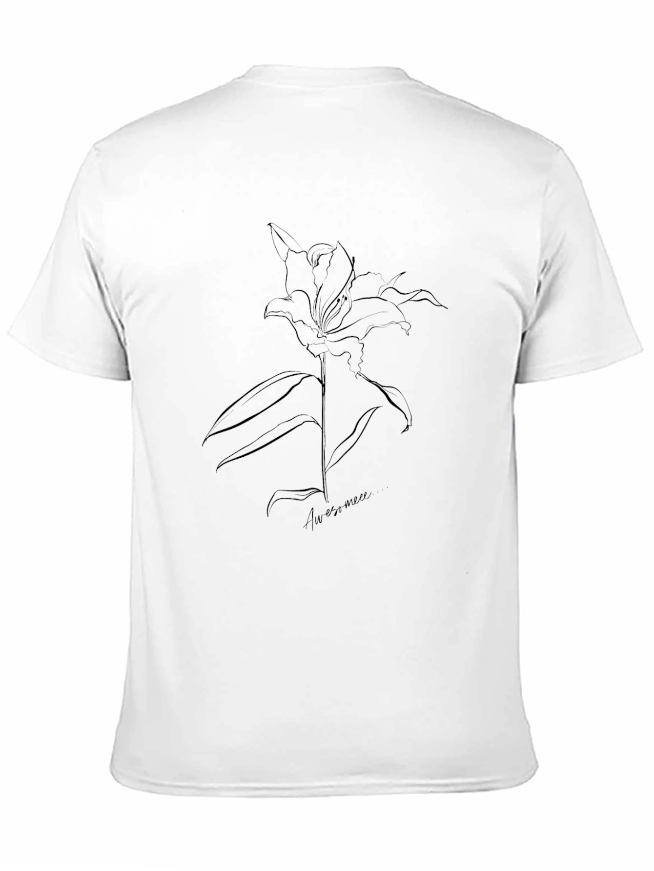Black Elegant Black Lily Graphic T-Shirt - Awesome Design view 11