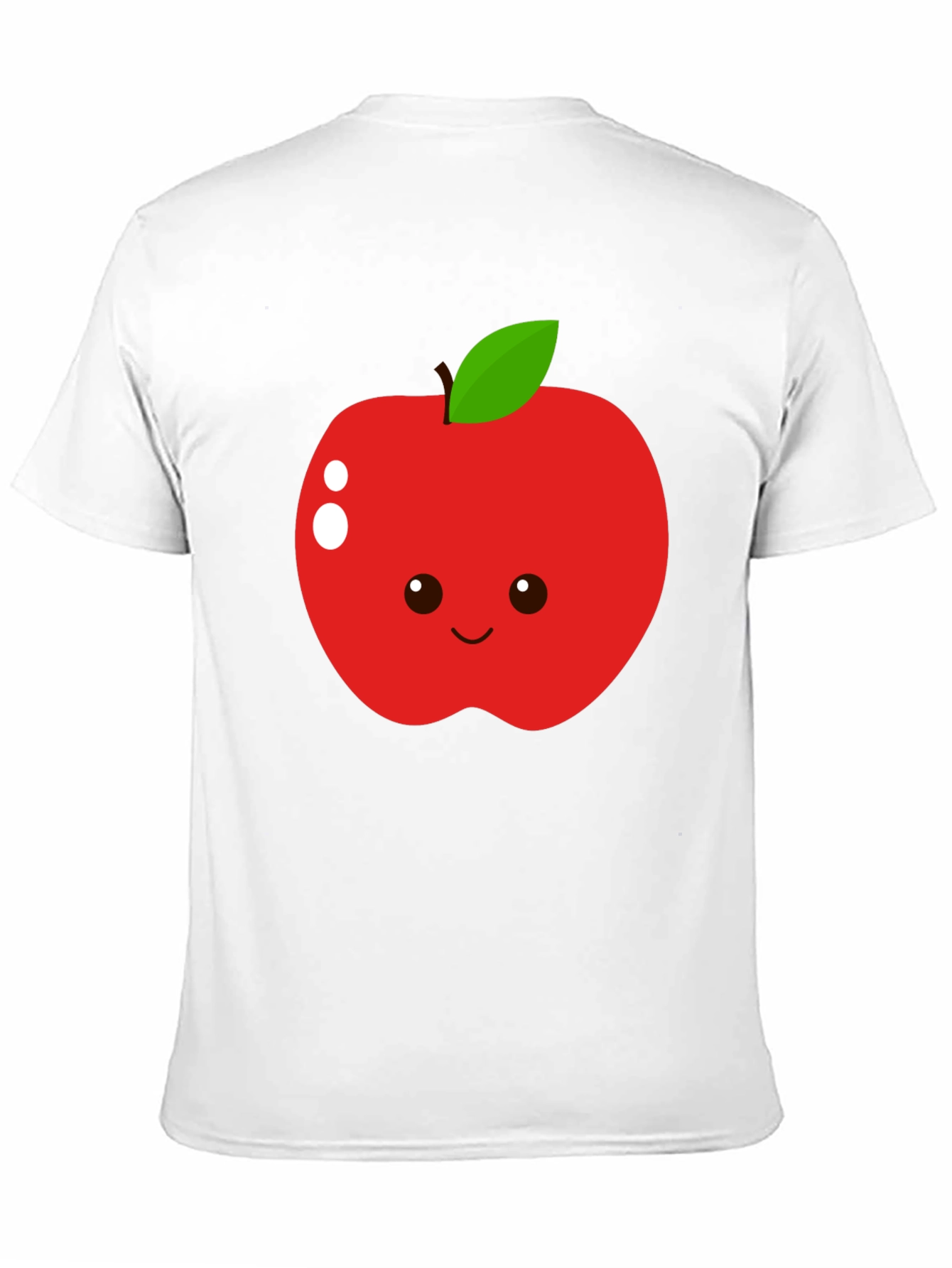 Black Cute Apple Graphic T-Shirt - Black Cotton Blend Tee view 11