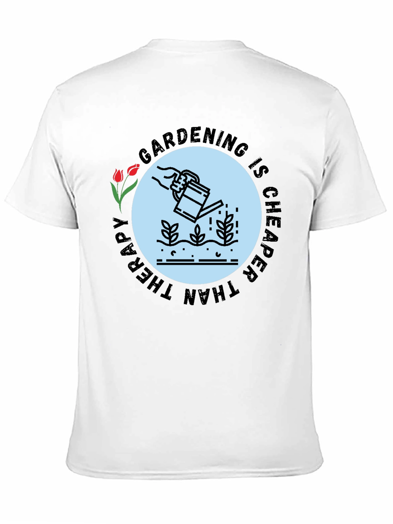 Black Gardening Therapy T-Shirt - Stylish & Comfortable view 11