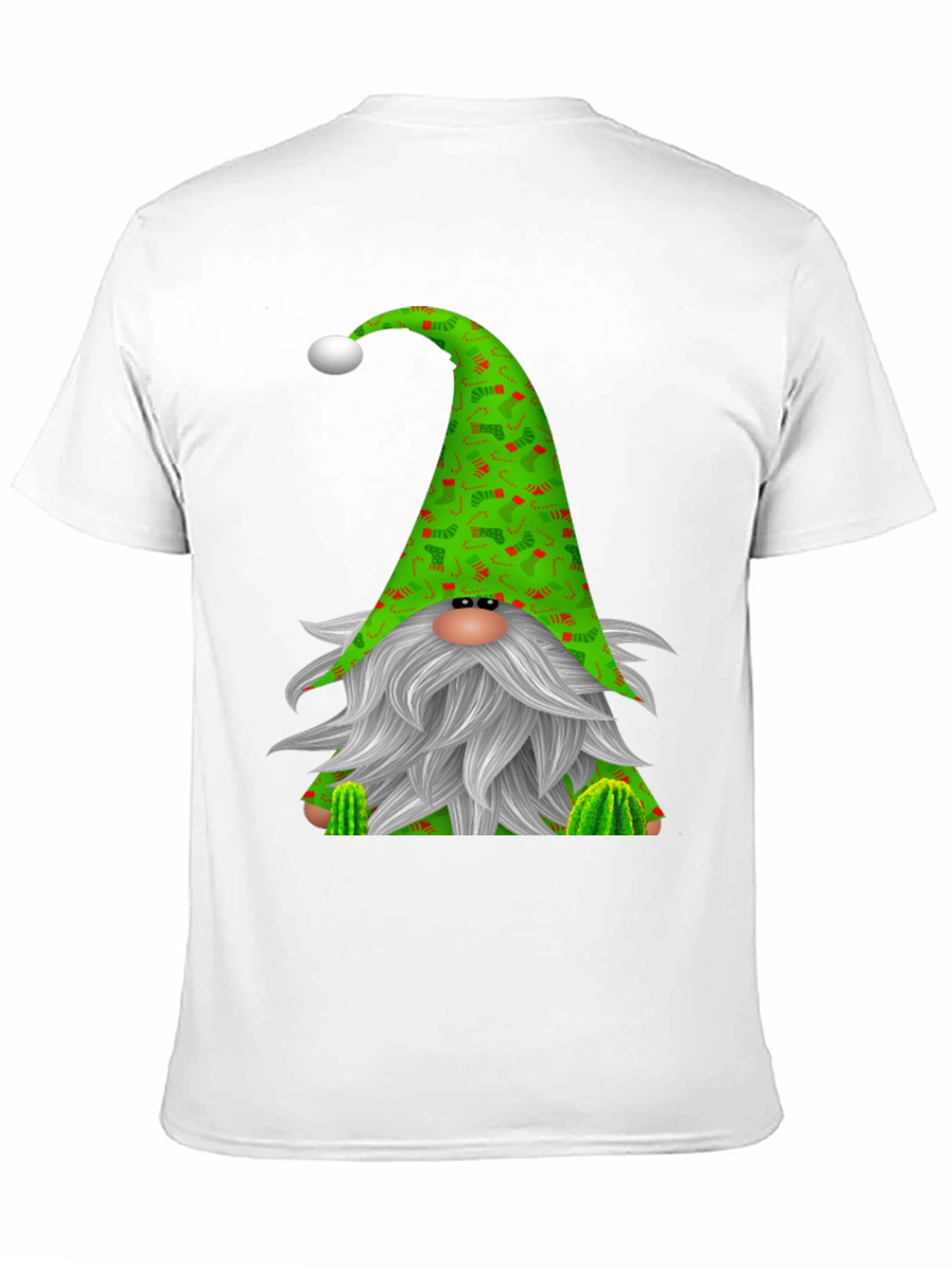 Black Festive Gnome Black T-Shirt view 11