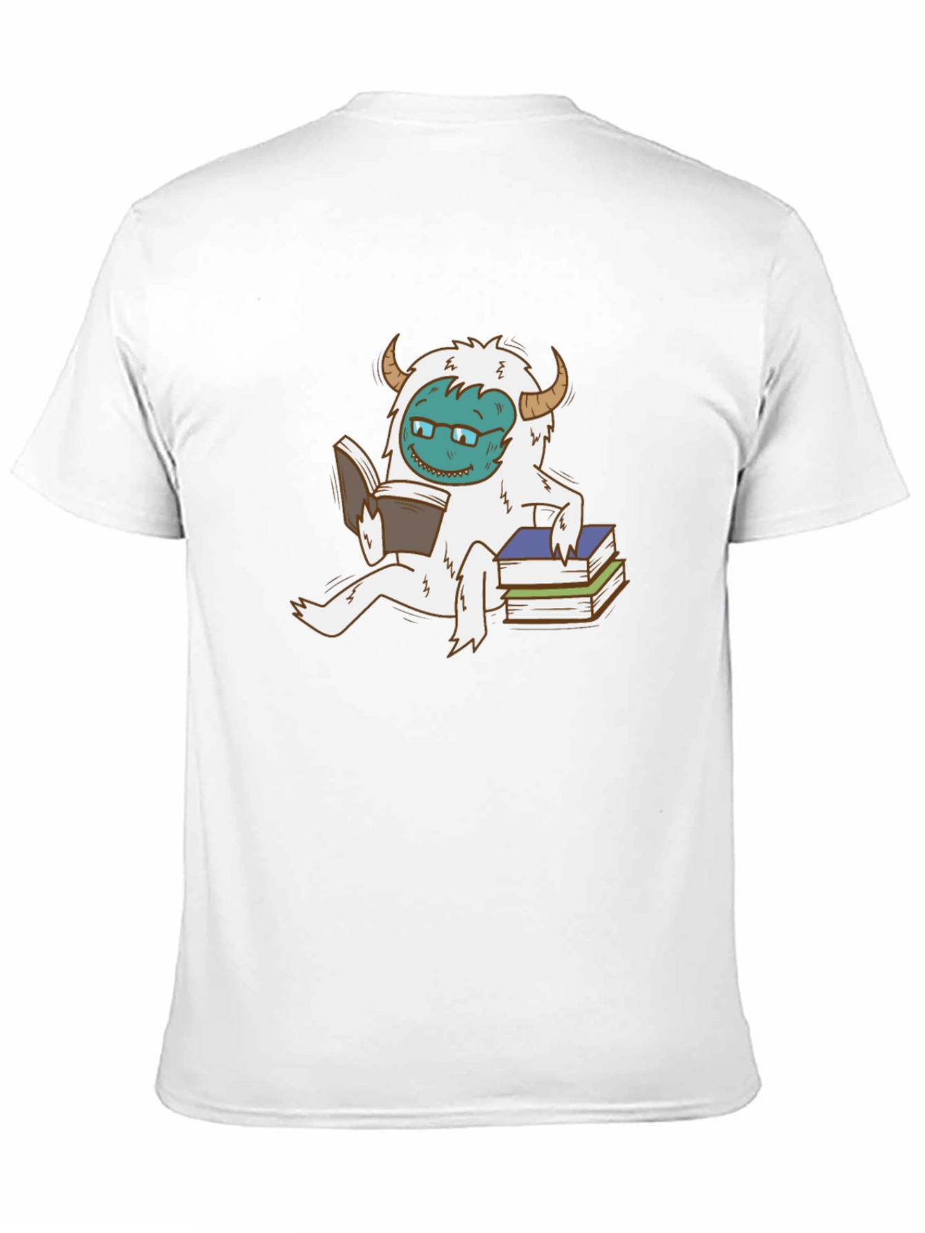 Black Bookish Yeti Graphic Tee - Black Cotton T-Shirt view 11