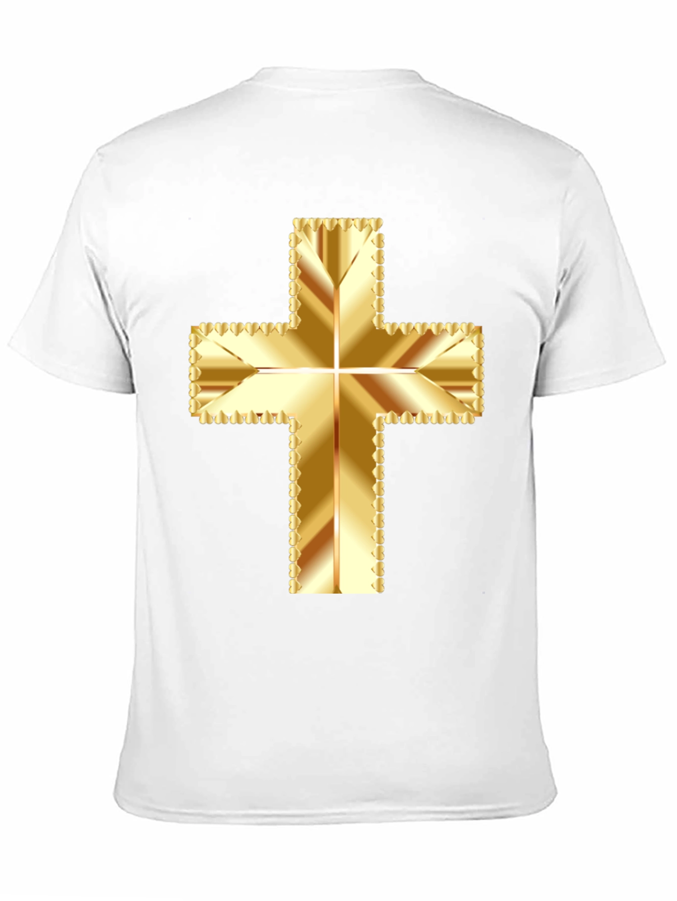 Black Golden Cross Graphic Tee - Stylish Religious Apparel view 11