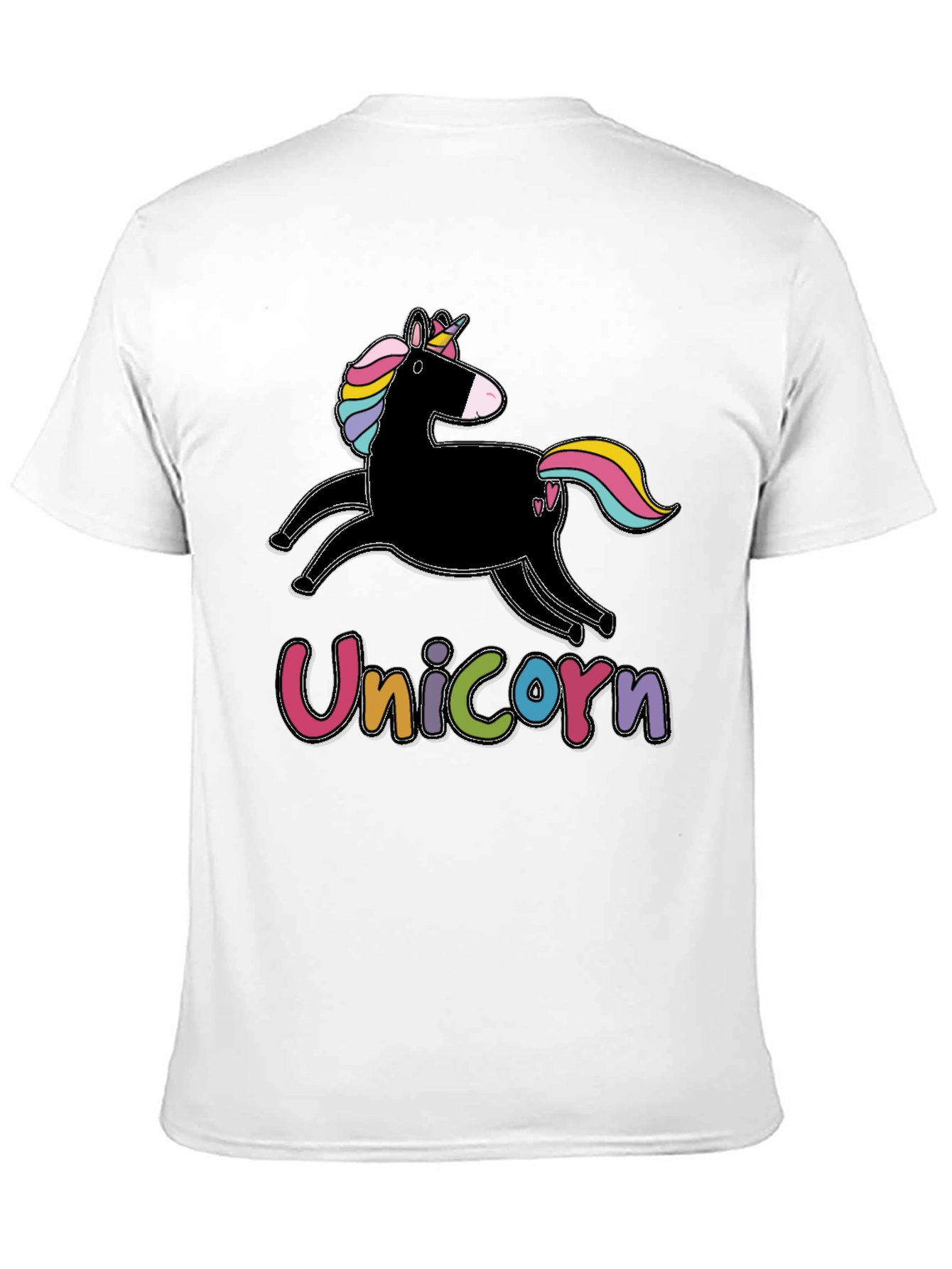 Black Unicorn Graphic T-Shirt - Men's Black Tee view 11