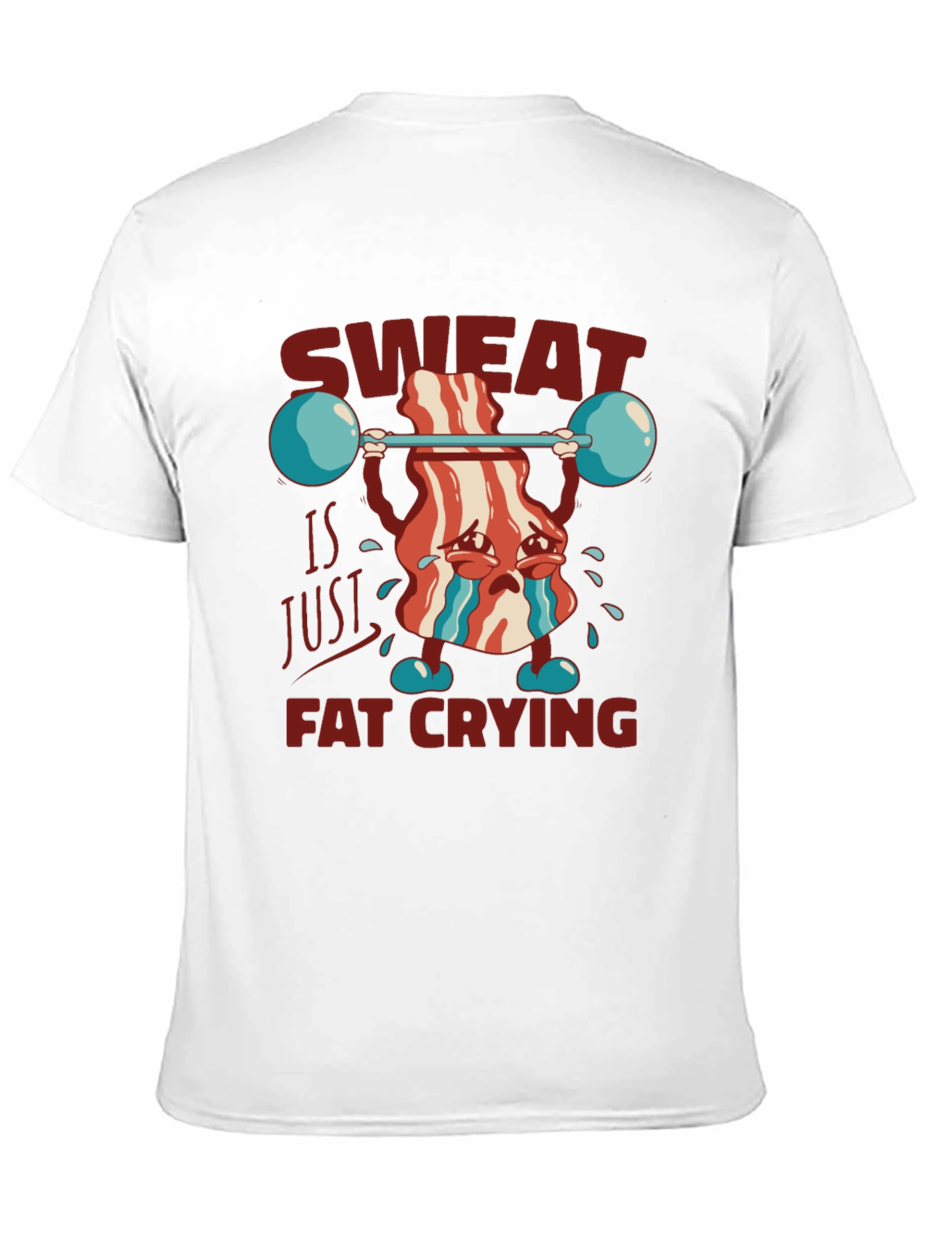 Black Sweat is Just Fat Crying T-Shirt Funny Workout Tee view 11