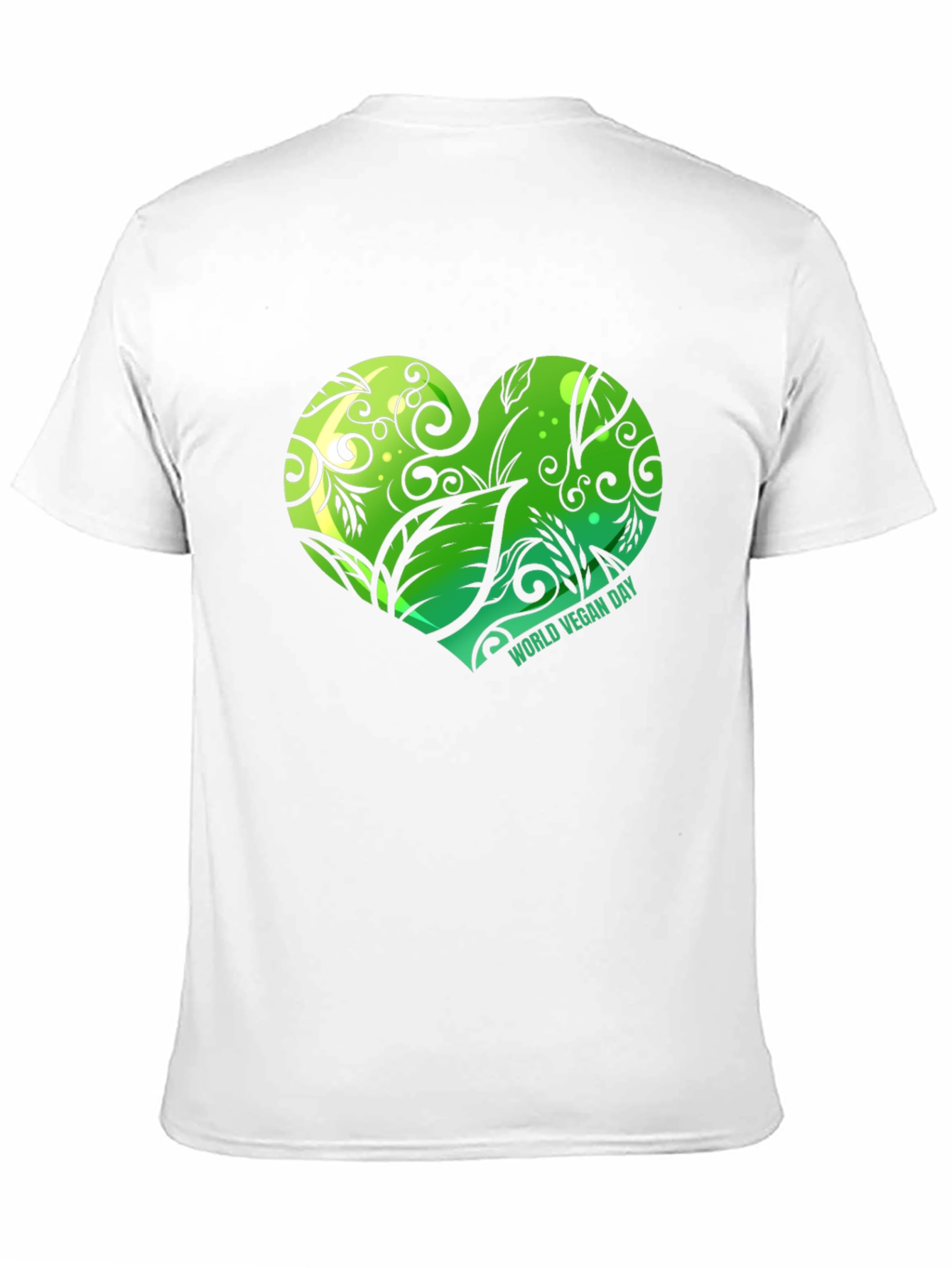 Vegan Day Heart Graphic T-Shirt - Black - 11