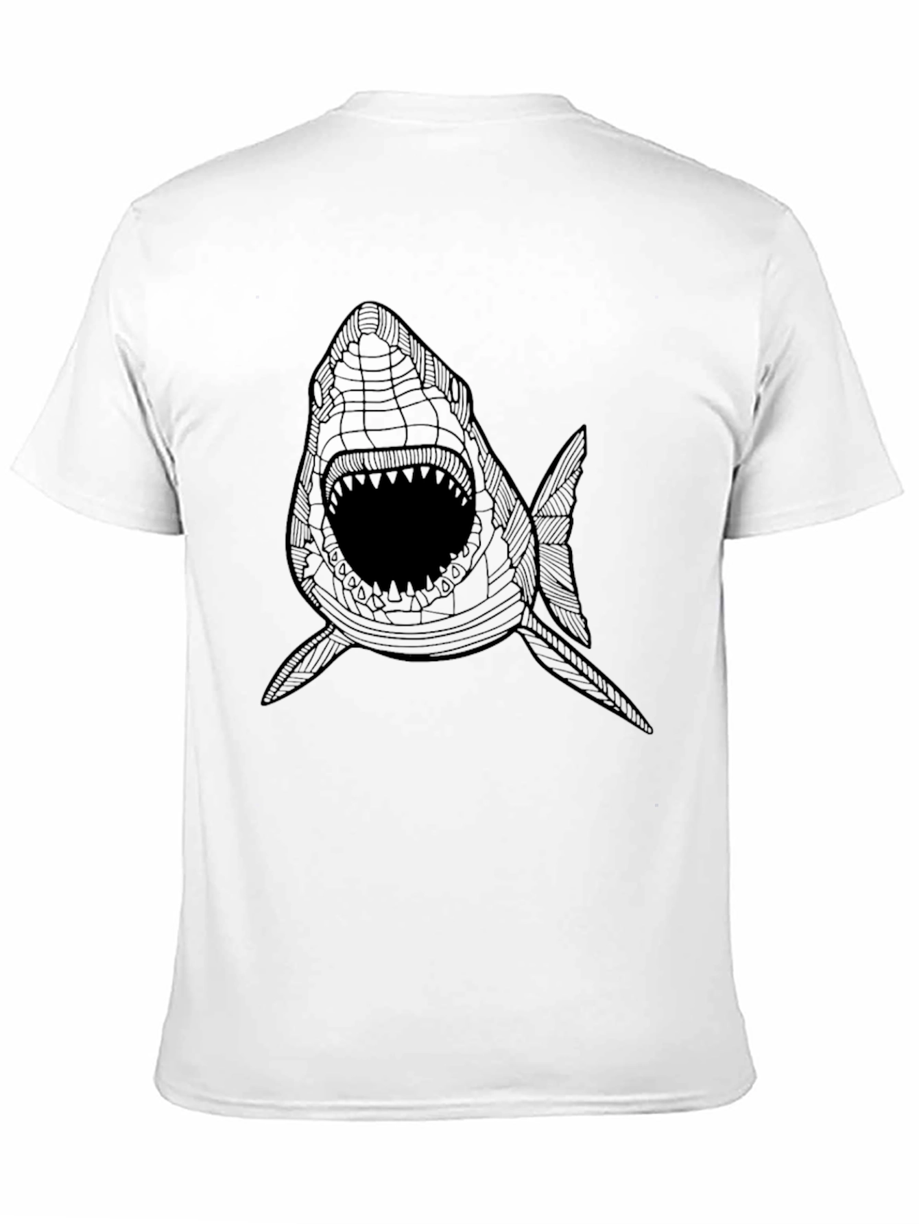 Black Shark Graphic Tee - Men's Black T-Shirt view 11