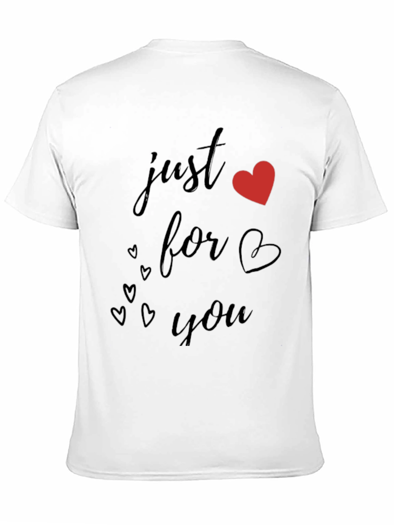 Black Just For You Black Heart Graphic T-Shirt view 11