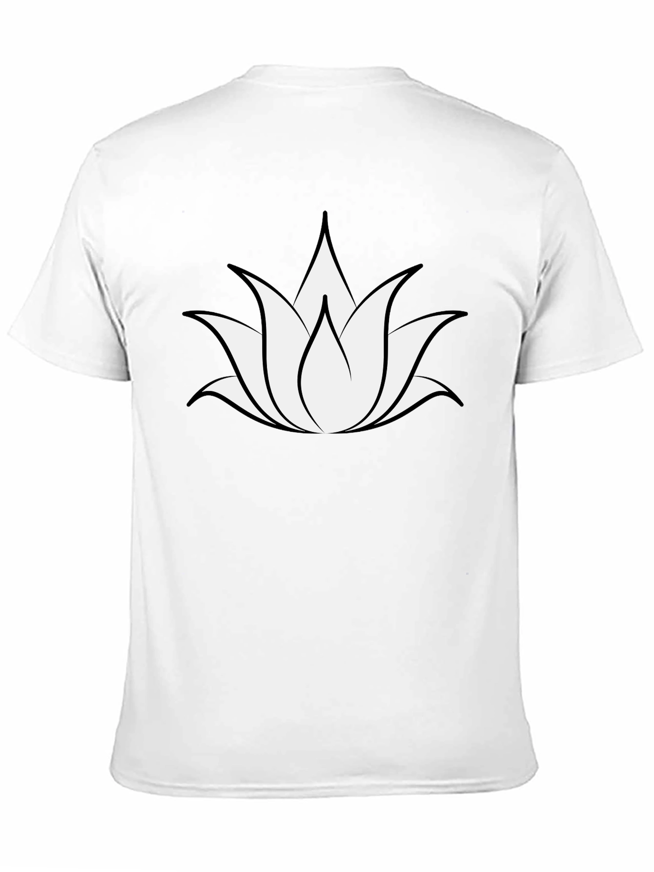 Black Lotus Flower Graphic Tee - Black Cotton Blend view 11
