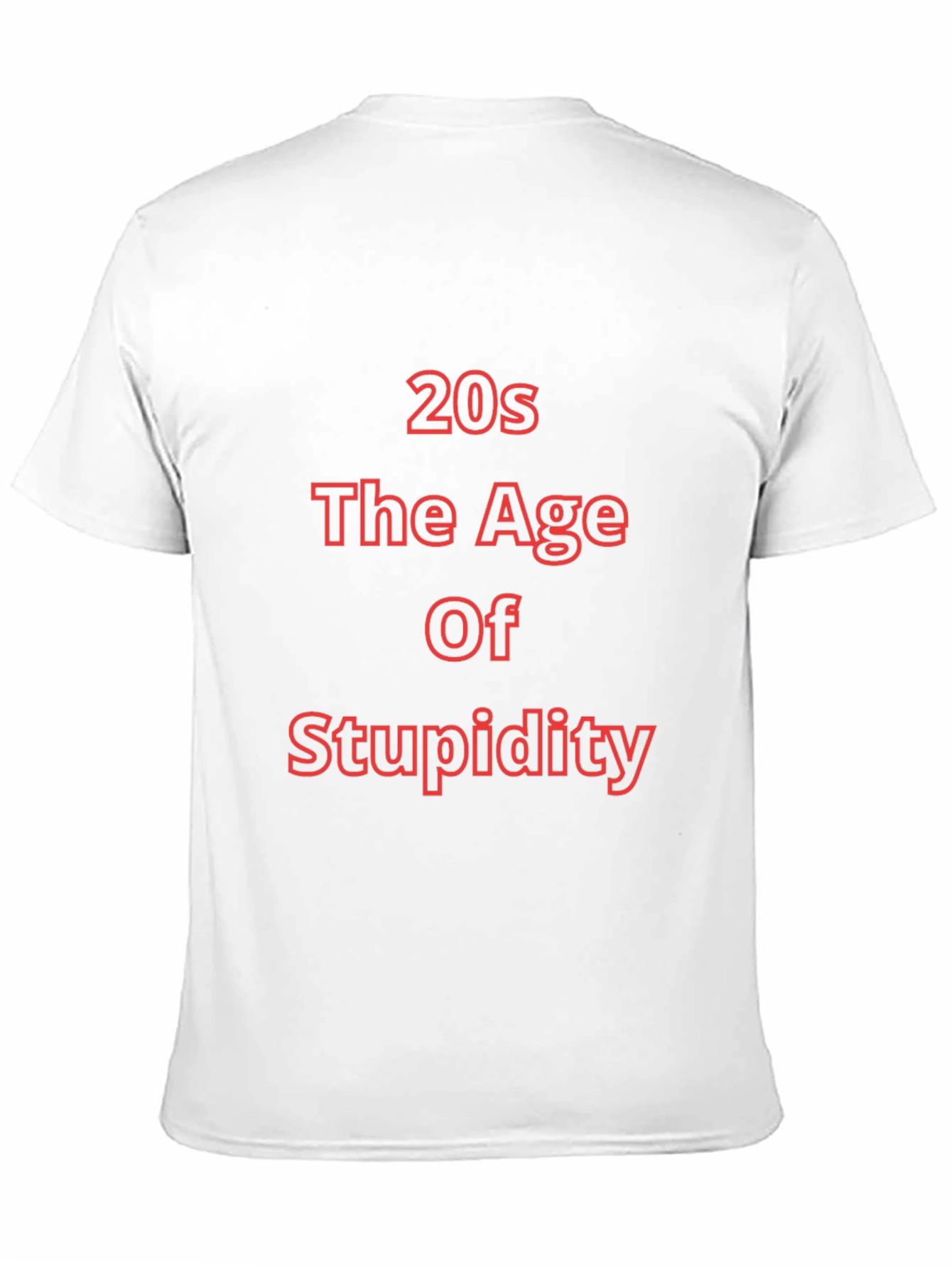 Black 20s The Age of Stupidity Funny T-Shirt view 11