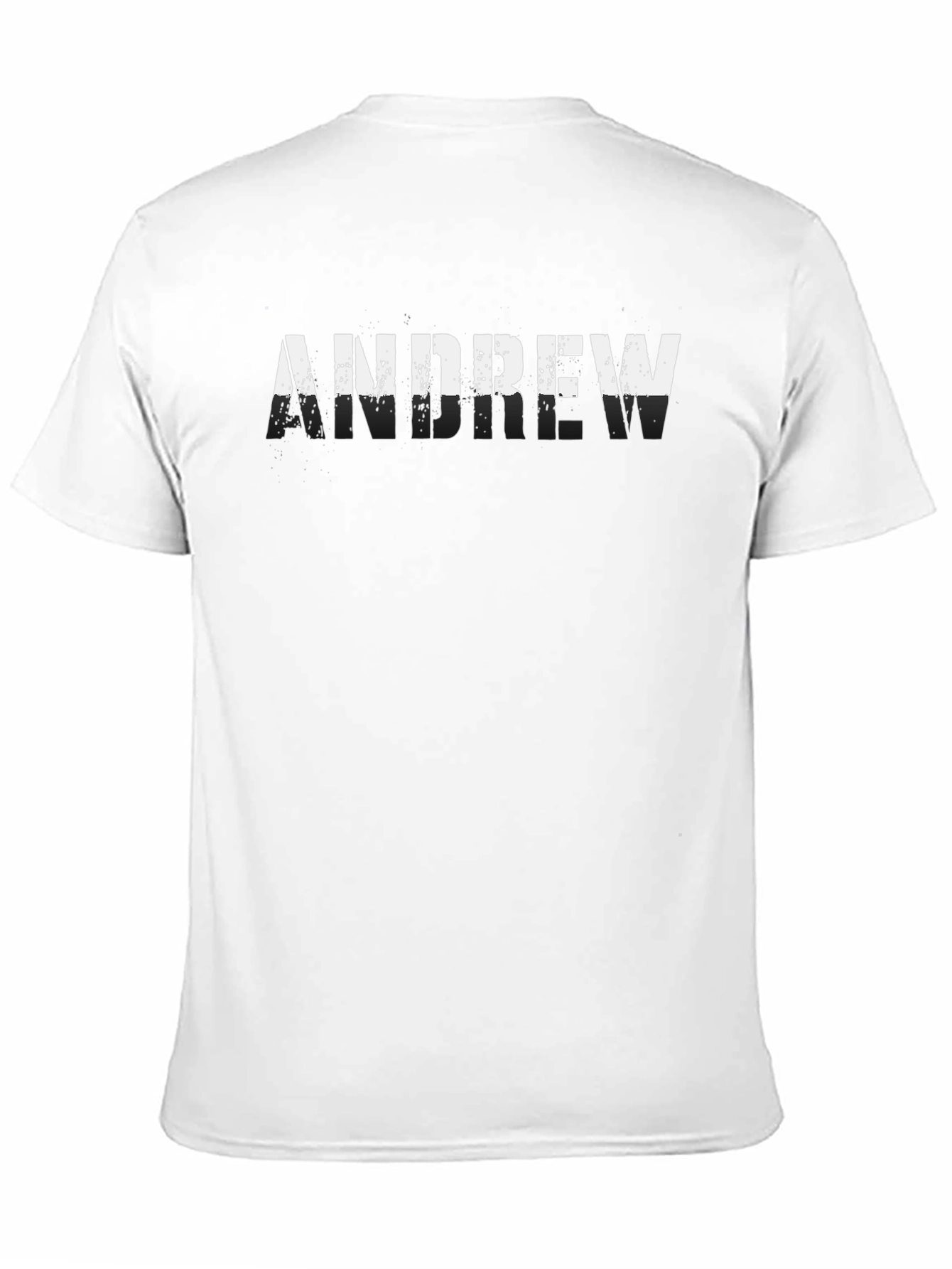 Black Men's Black T-Shirt - Personalized Name Tee view 11
