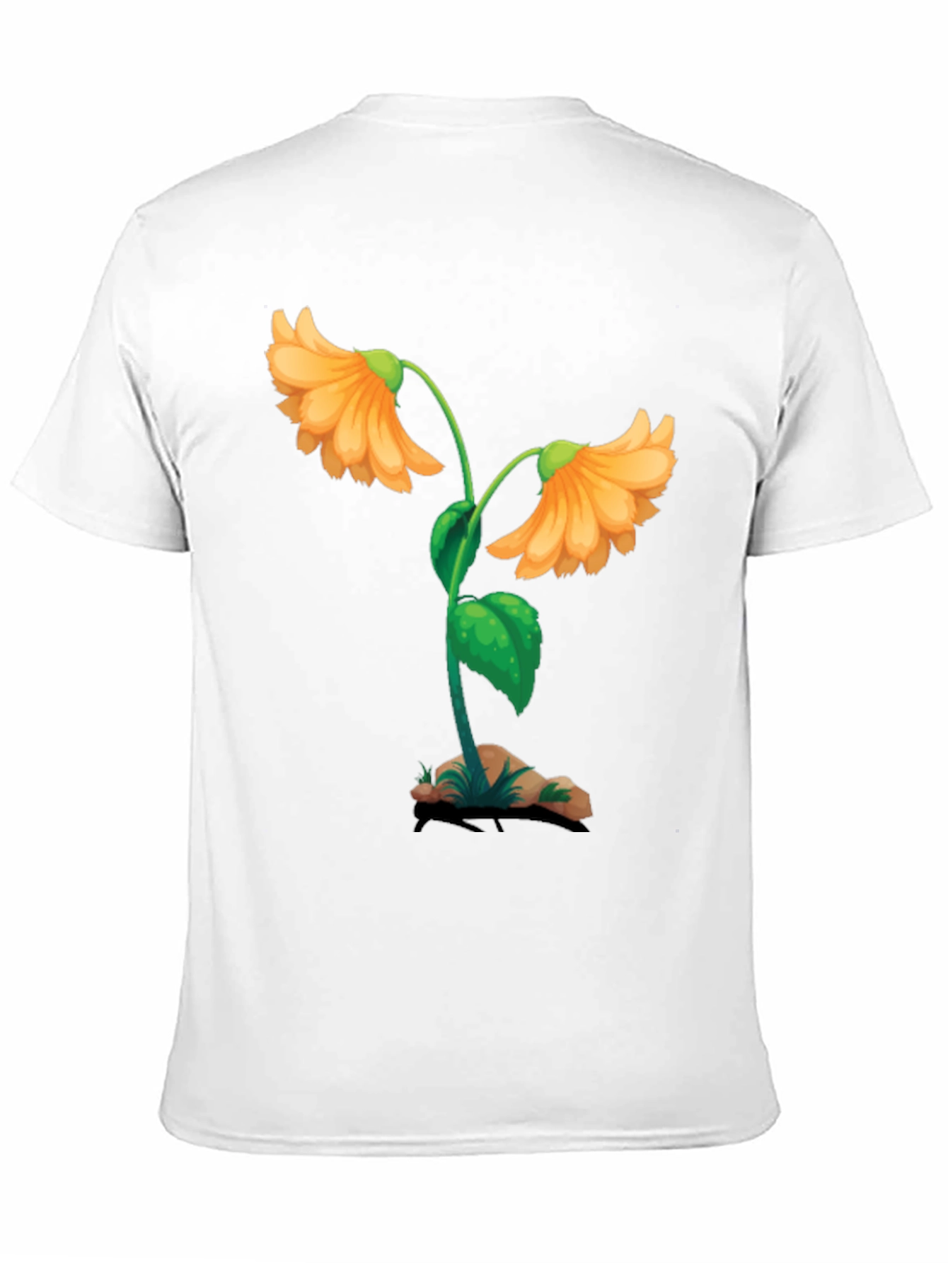 Black Floral Graphic Black T-Shirt - Unique Design view 11