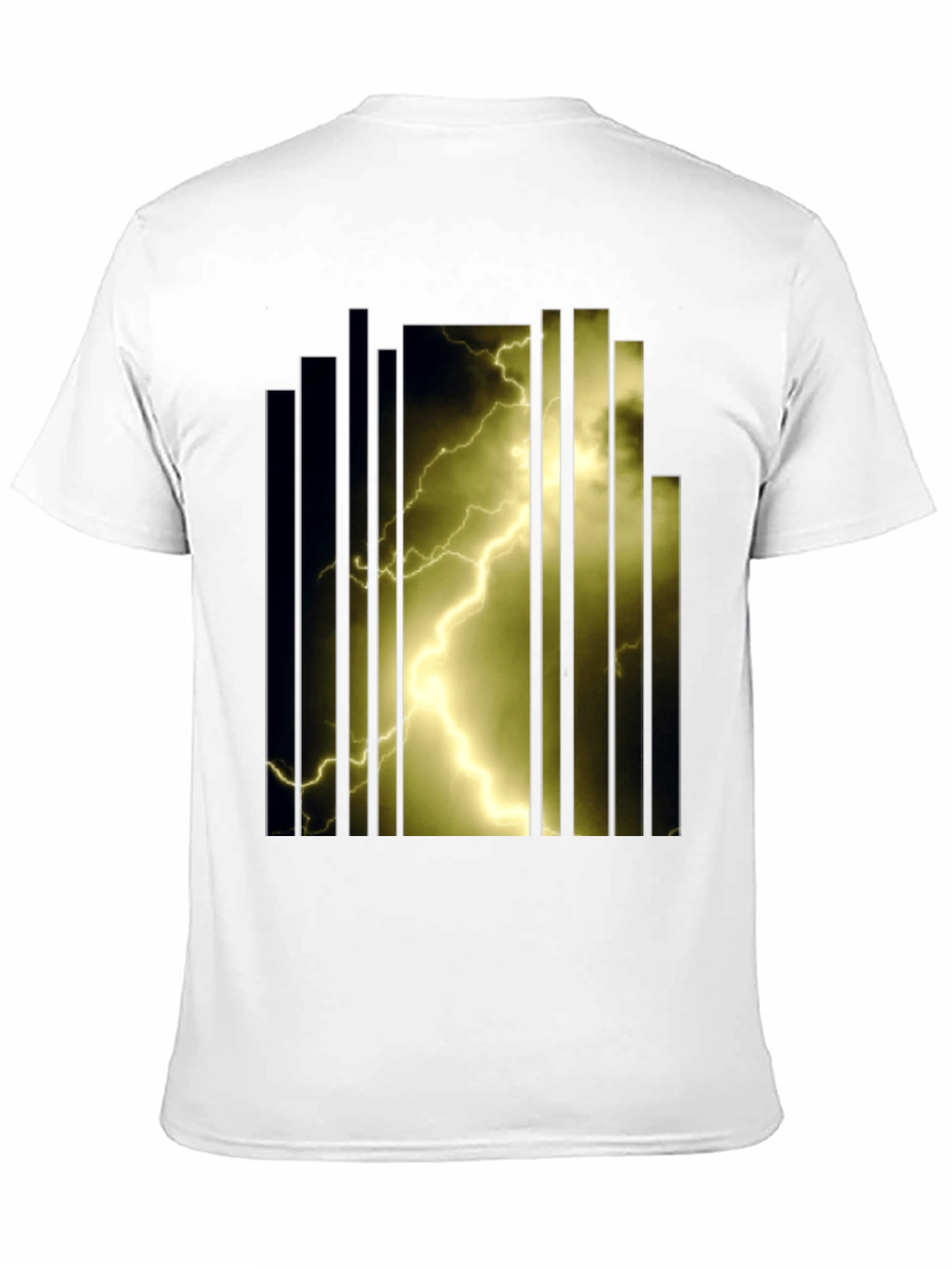 Black Lightning Bolt Graphic T-Shirt - Bold Design view 11