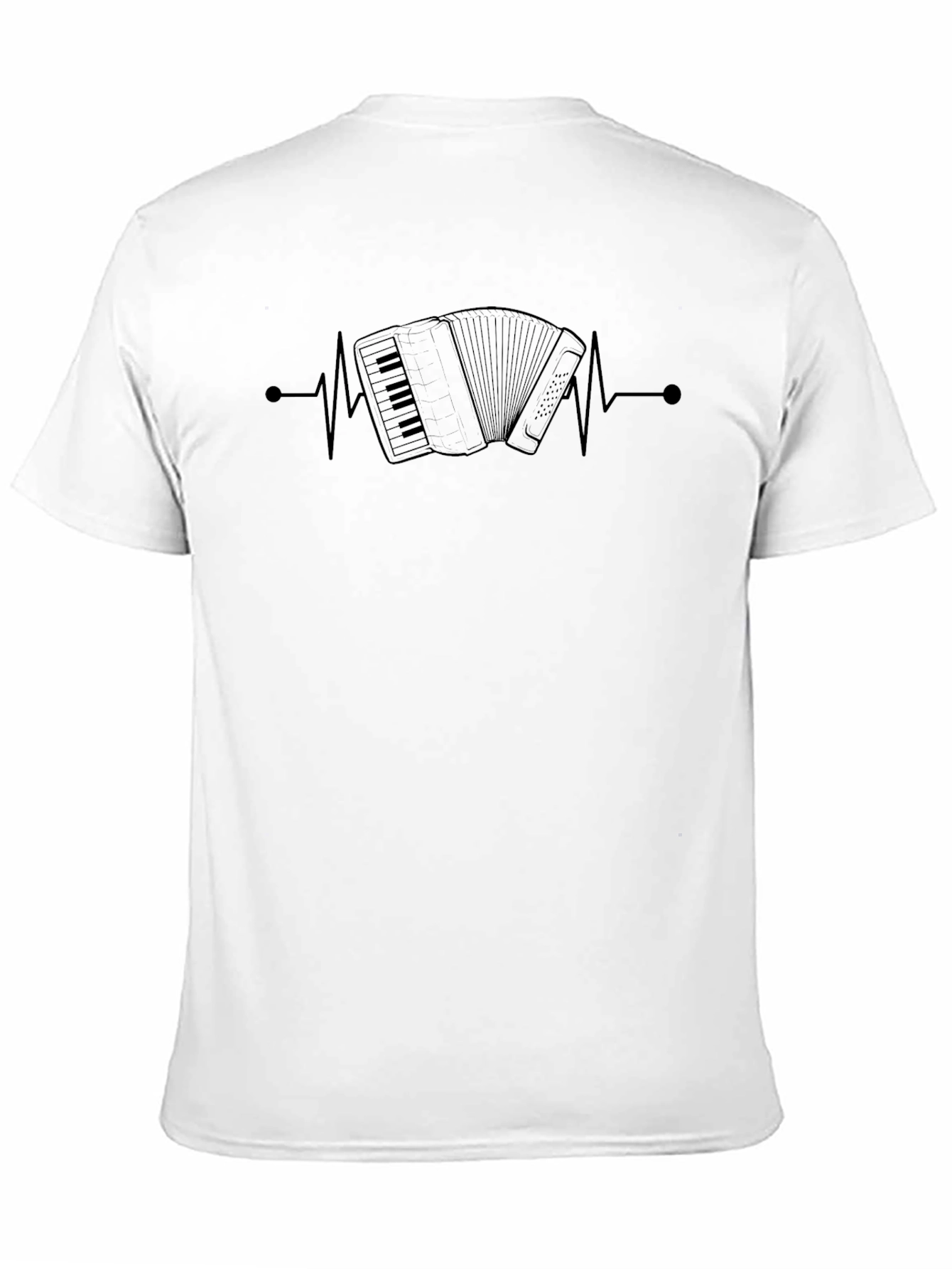 Black Accordion Heartbeat Graphic T-Shirt view 11
