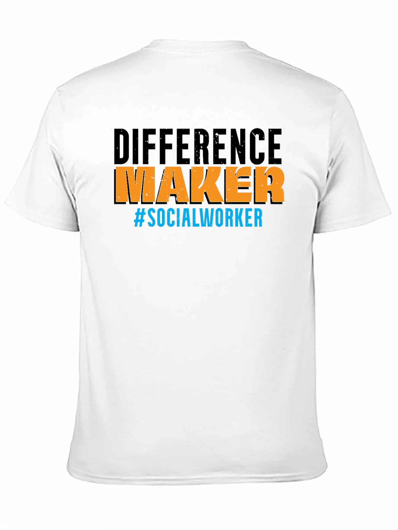 Black Difference Maker Social Worker T-Shirt view 11