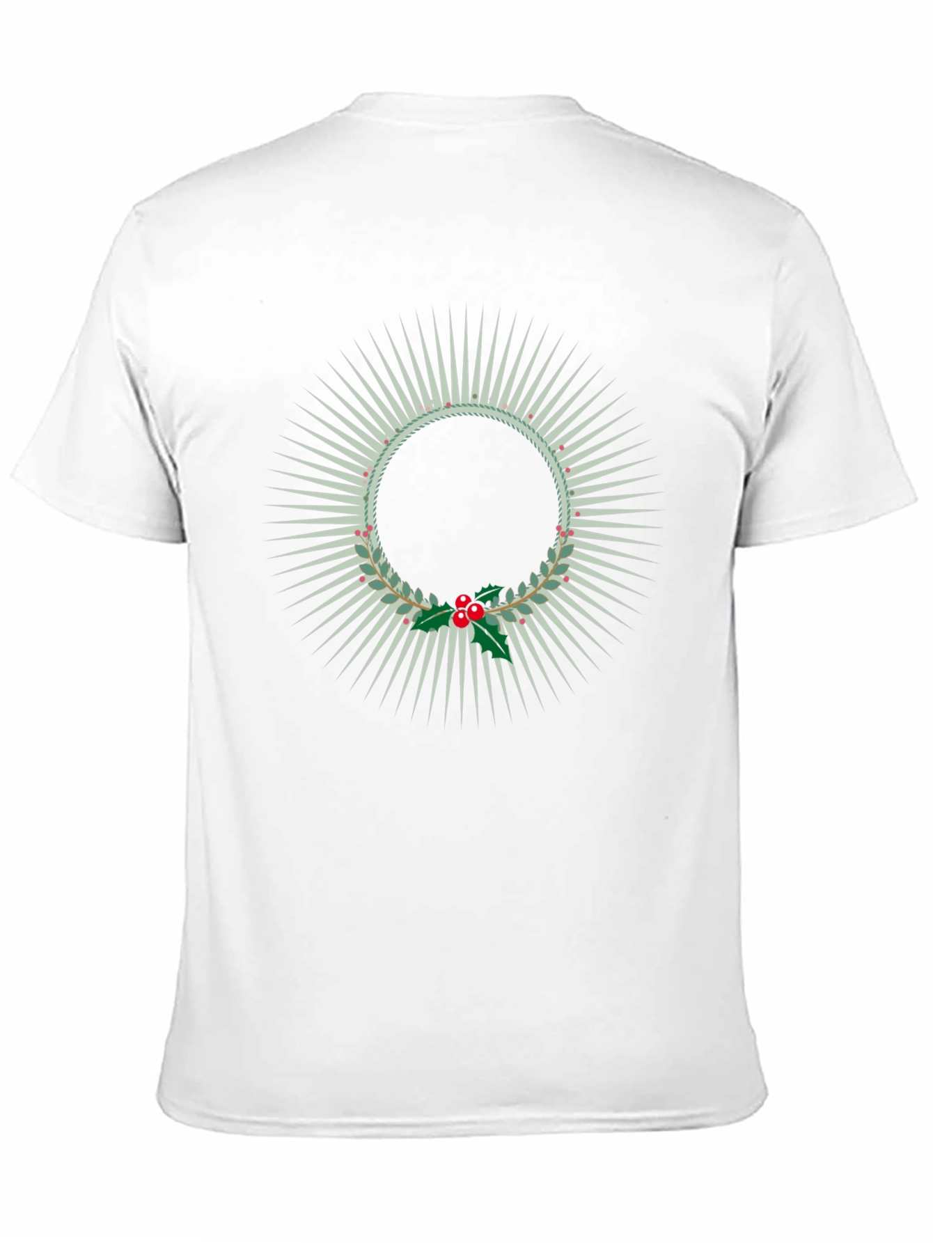 Black Festive Wreath Graphic Tee - Holiday Style view 11