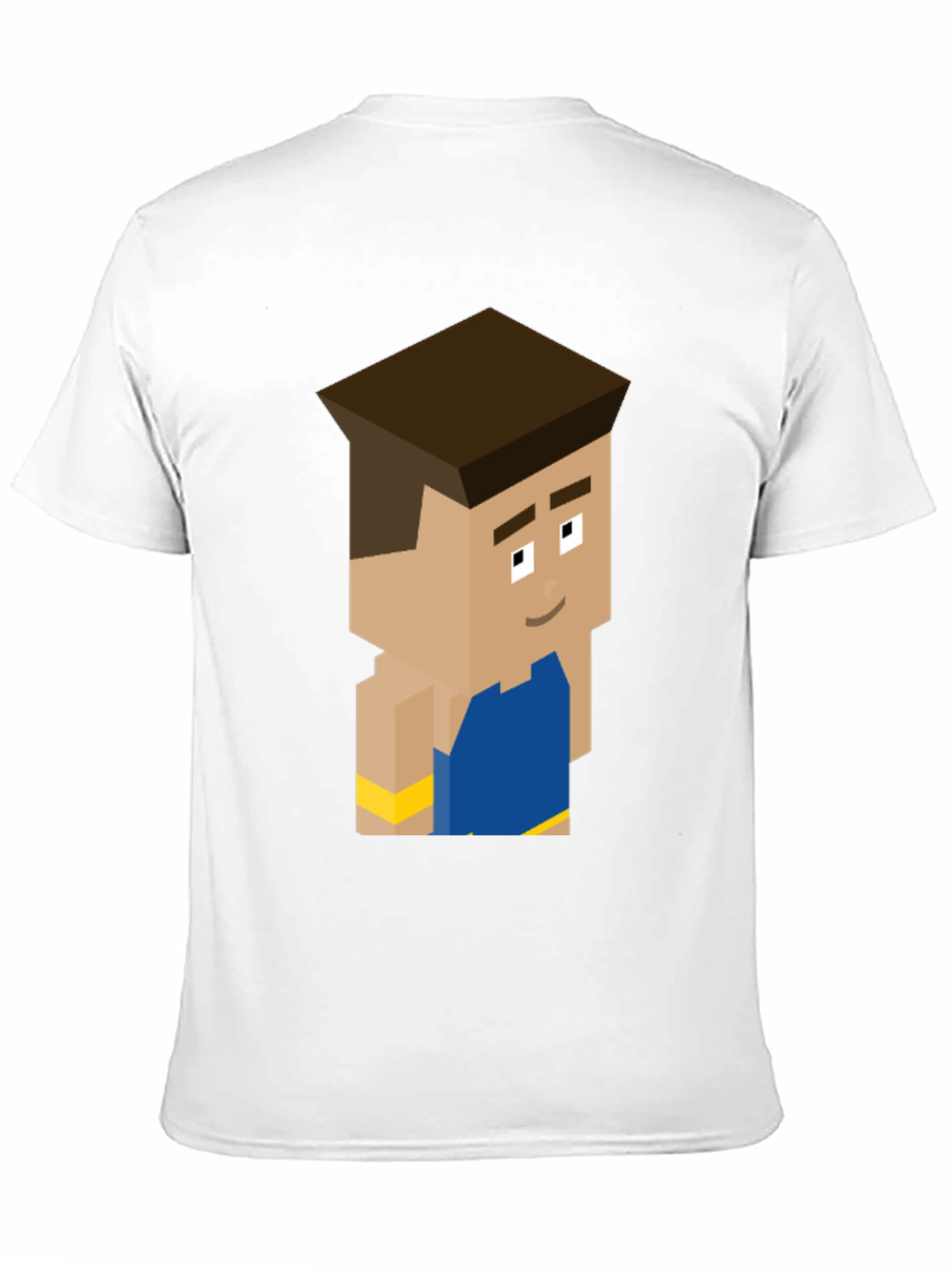 Black Pixel Art Character Tee - Black Cotton Blend view 11