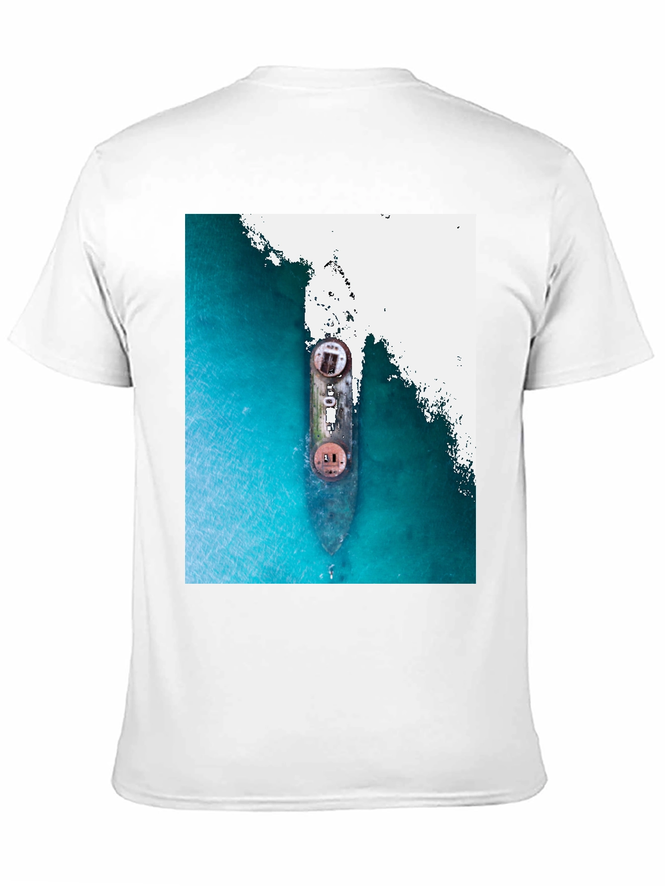 Black Sunken Ship Graphic T-Shirt view 11