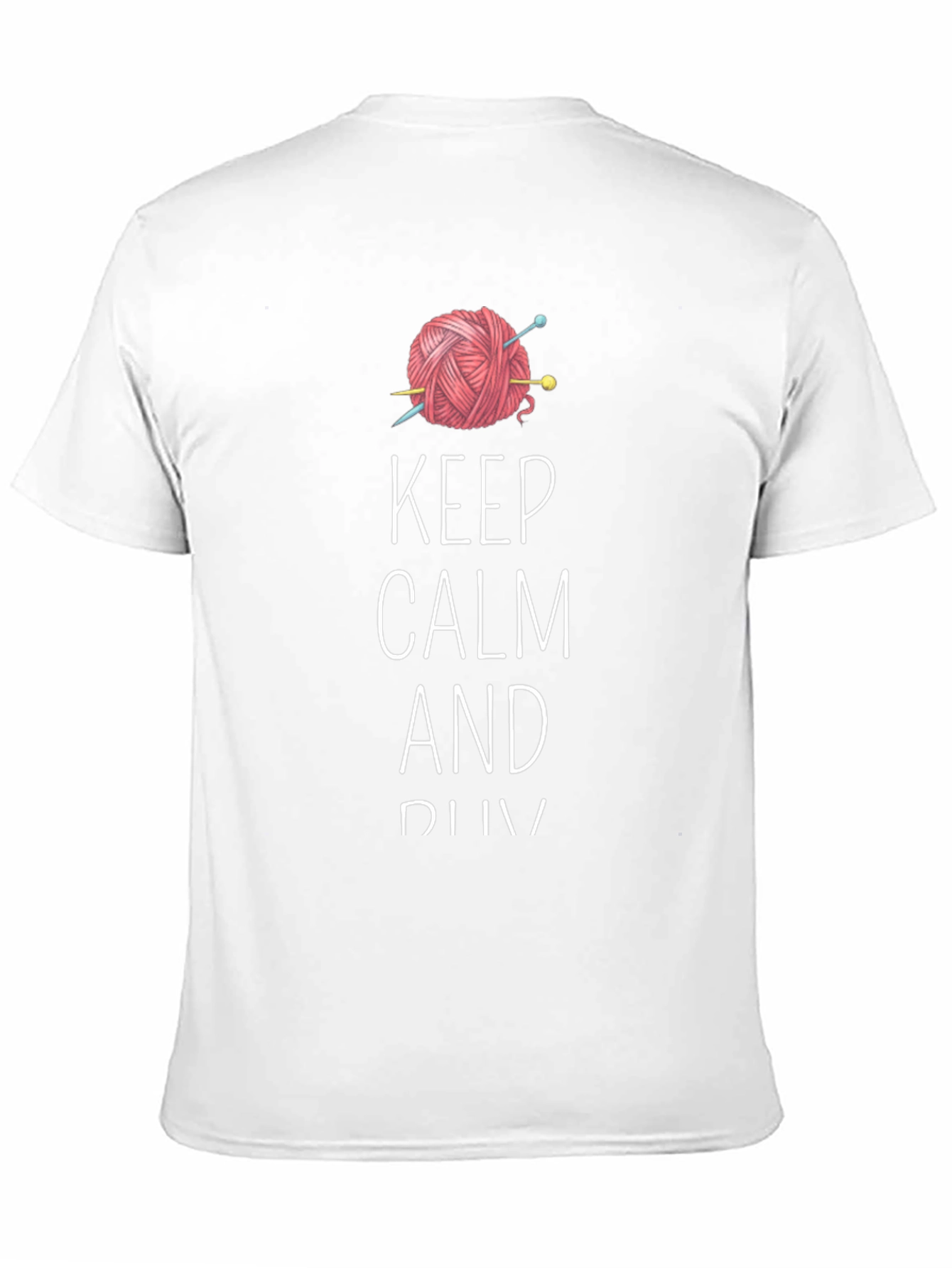 Black Keep Calm and Knit Tee - Yarn Lover's T-Shirt view 11