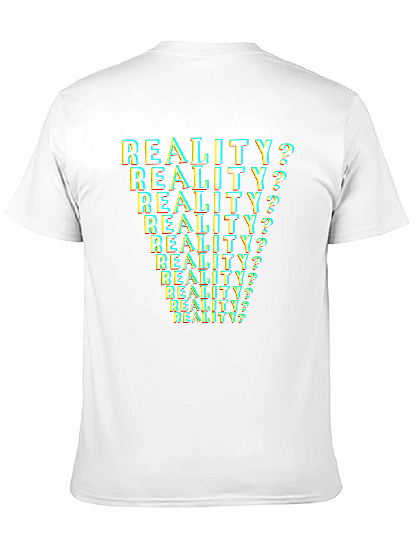 Black Reality? T-Shirt - Glitch Text Design view 11