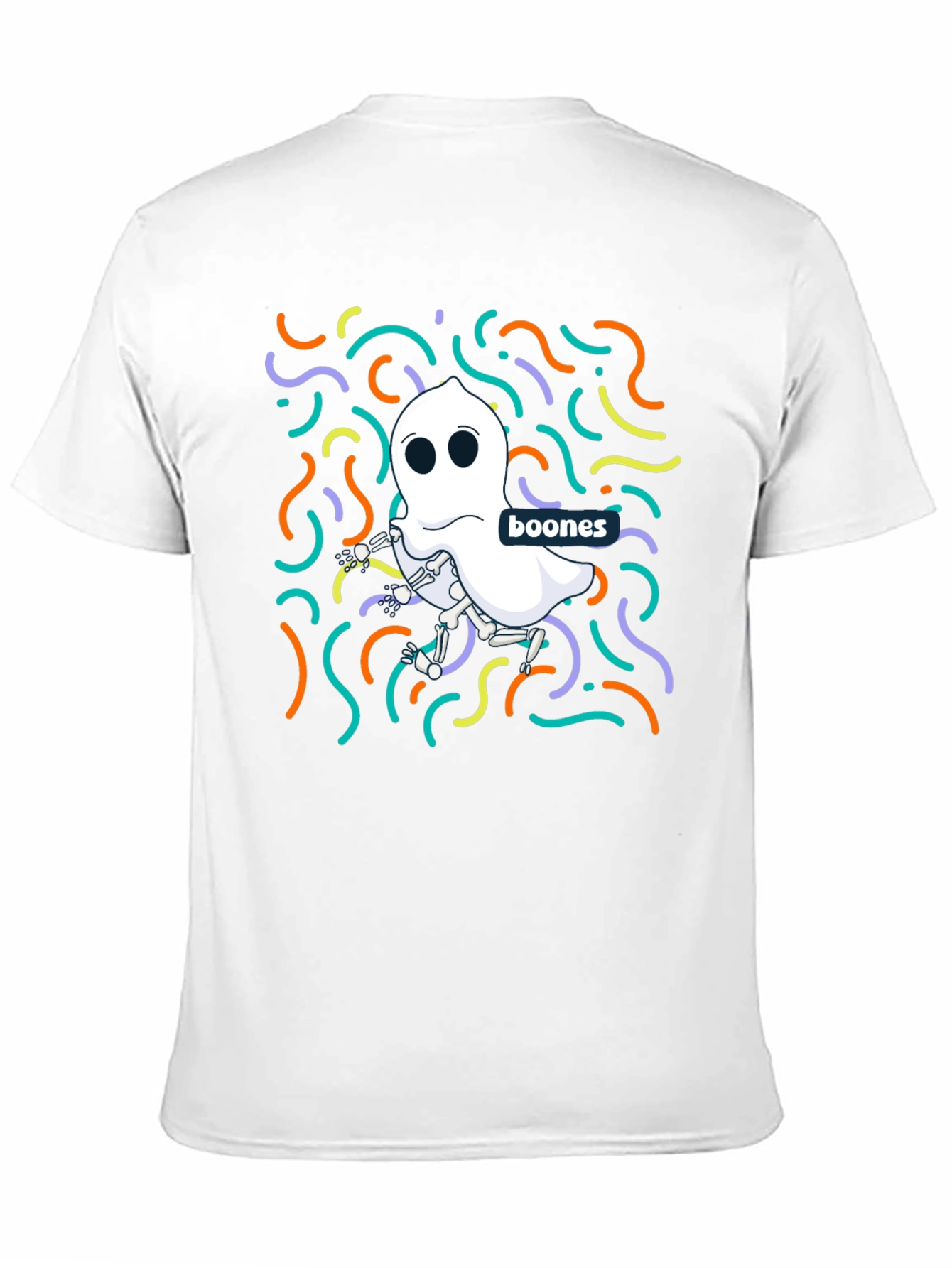 Black Boones Ghost Skeleton T-Shirt - Halloween Style view 11