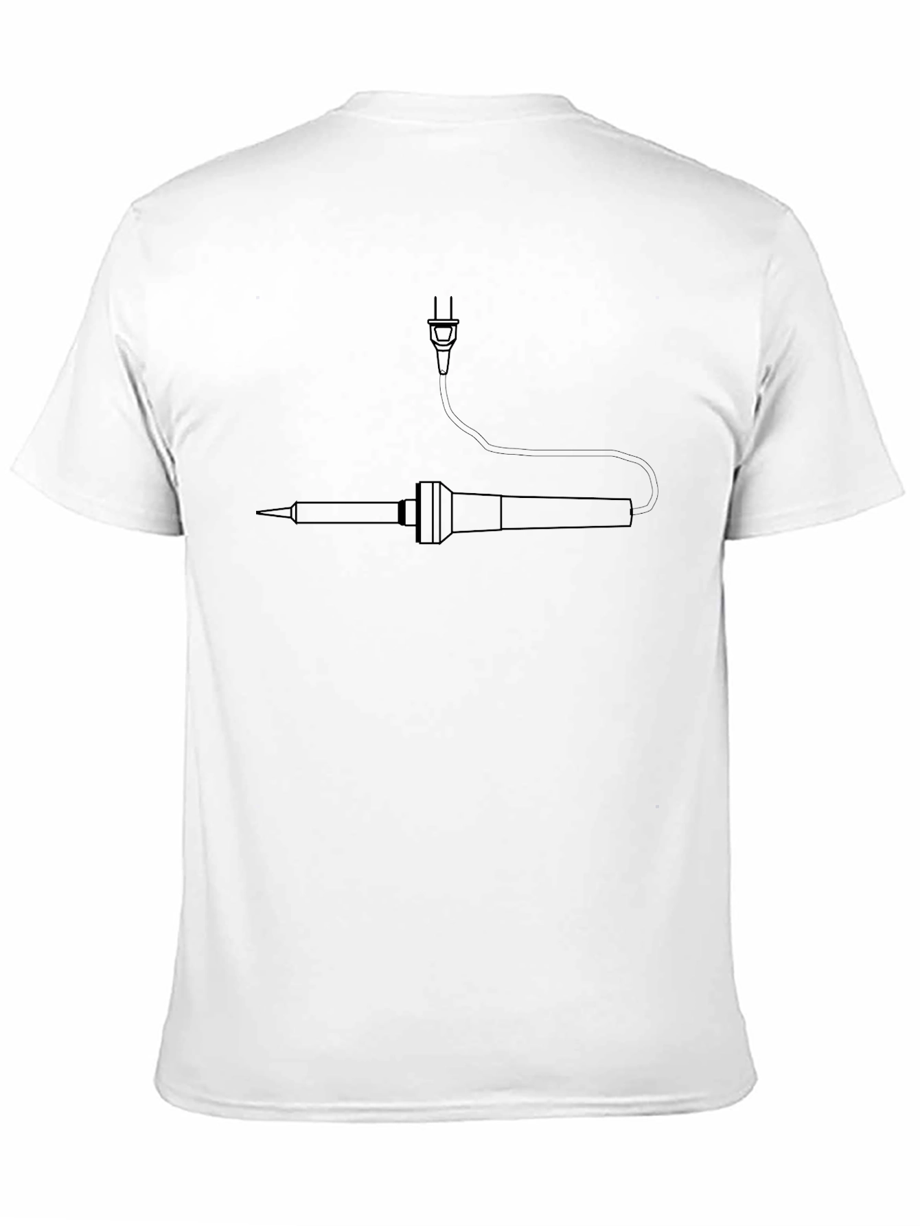 Black Soldering Iron Graphic T-Shirt - Electrician Apparel view 11