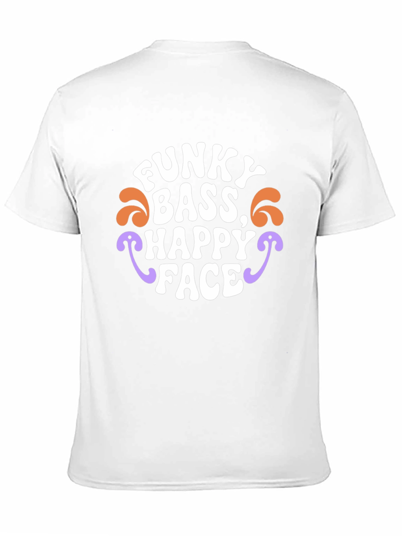 Black Funky Bass Happy Face Graphic Tee - Retro Style view 11