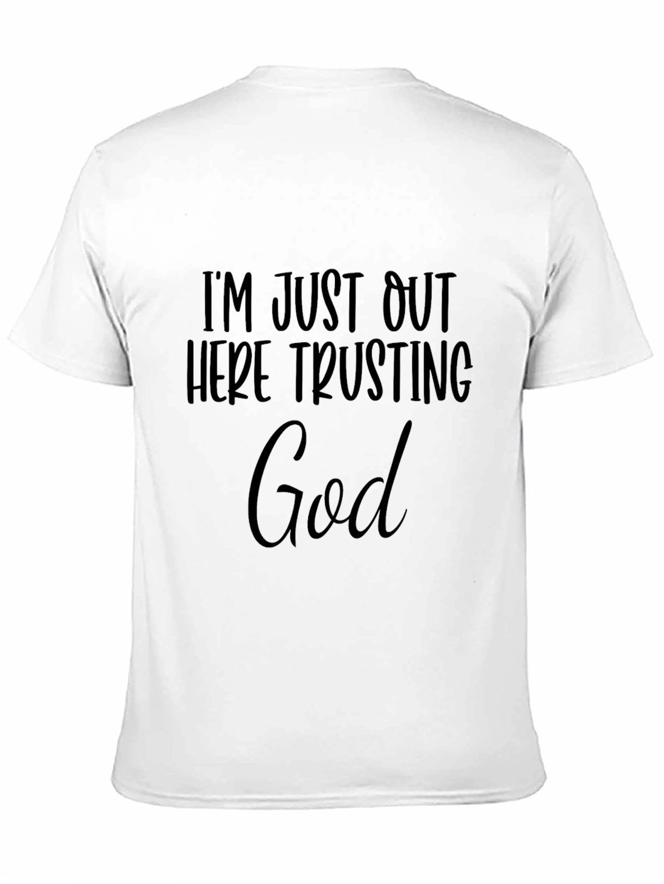 Black Trusting God Black T-Shirt view 11