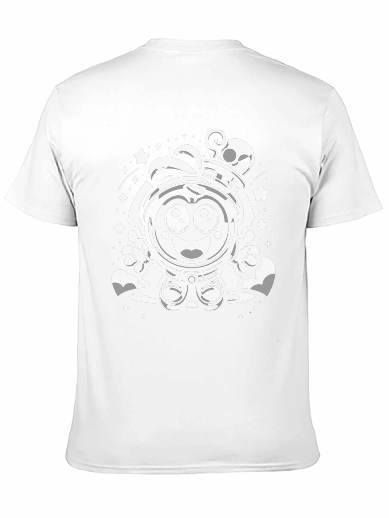 Black Cartoon Astronaut Graphic Tee - Black view 11